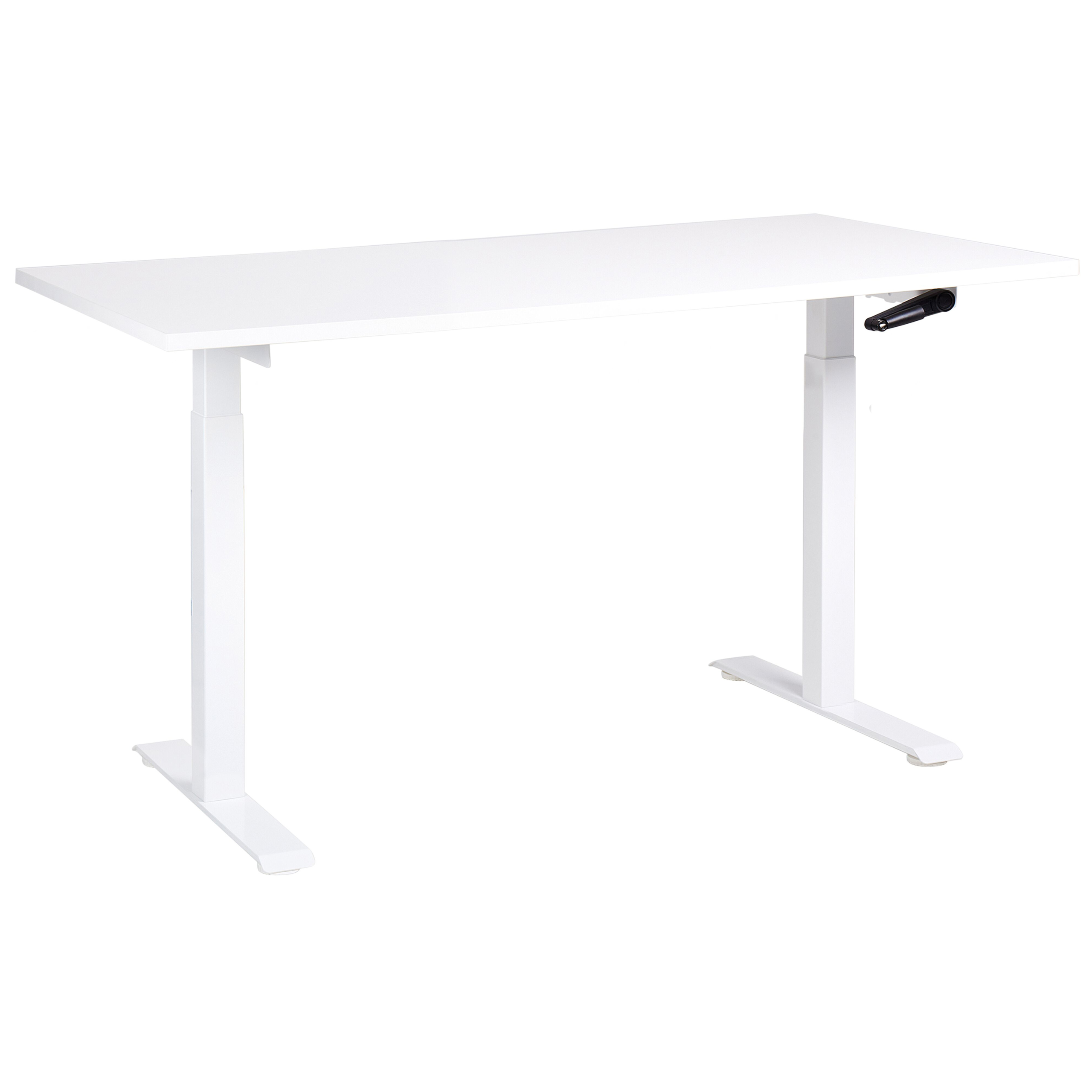 Manuelt justerbart hæve sænkebord DESTINES 160 cm 72 cm Hvid