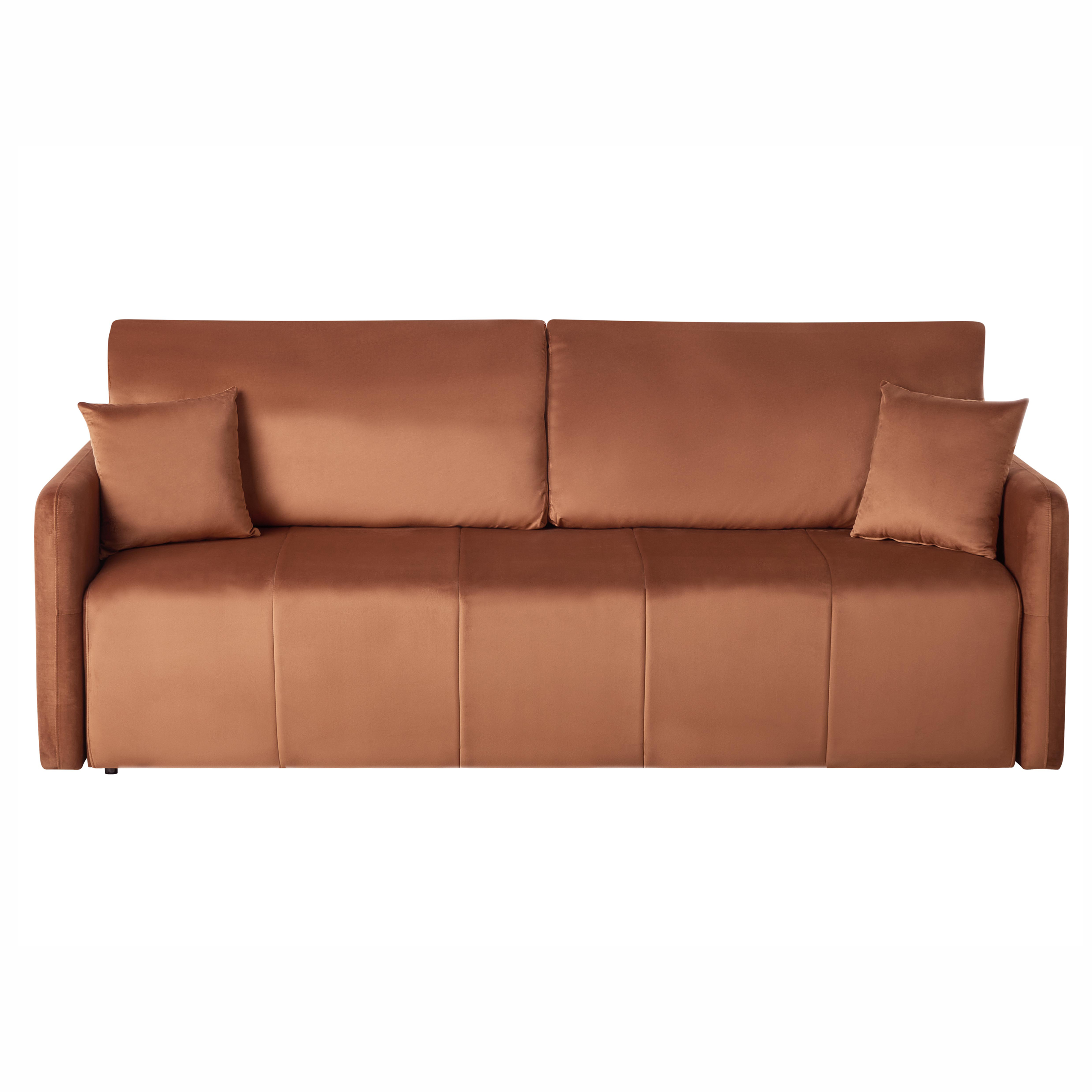Sovesofa 3 personers EGGE Velour Guldbrun