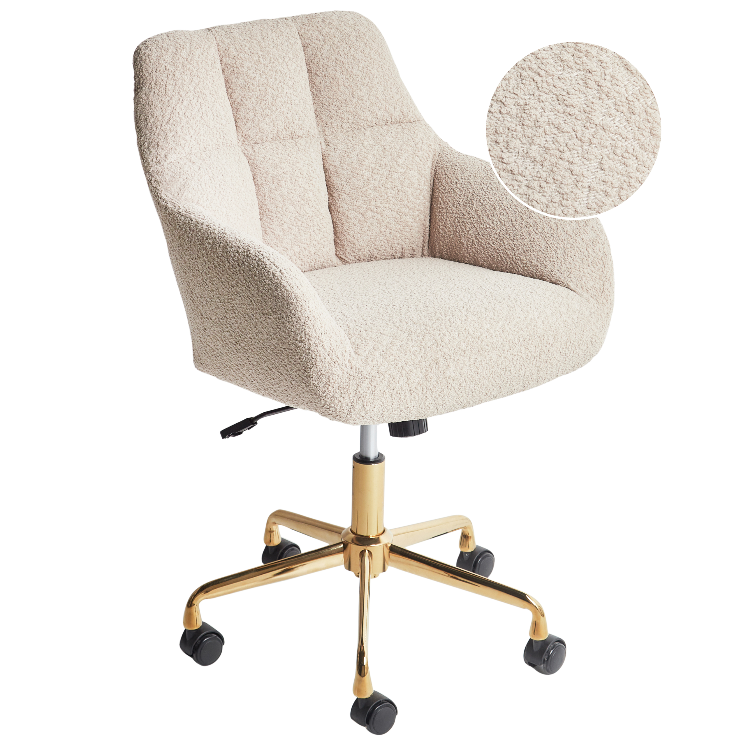 Skrivebordsstol PALMDALE Boucle Beige