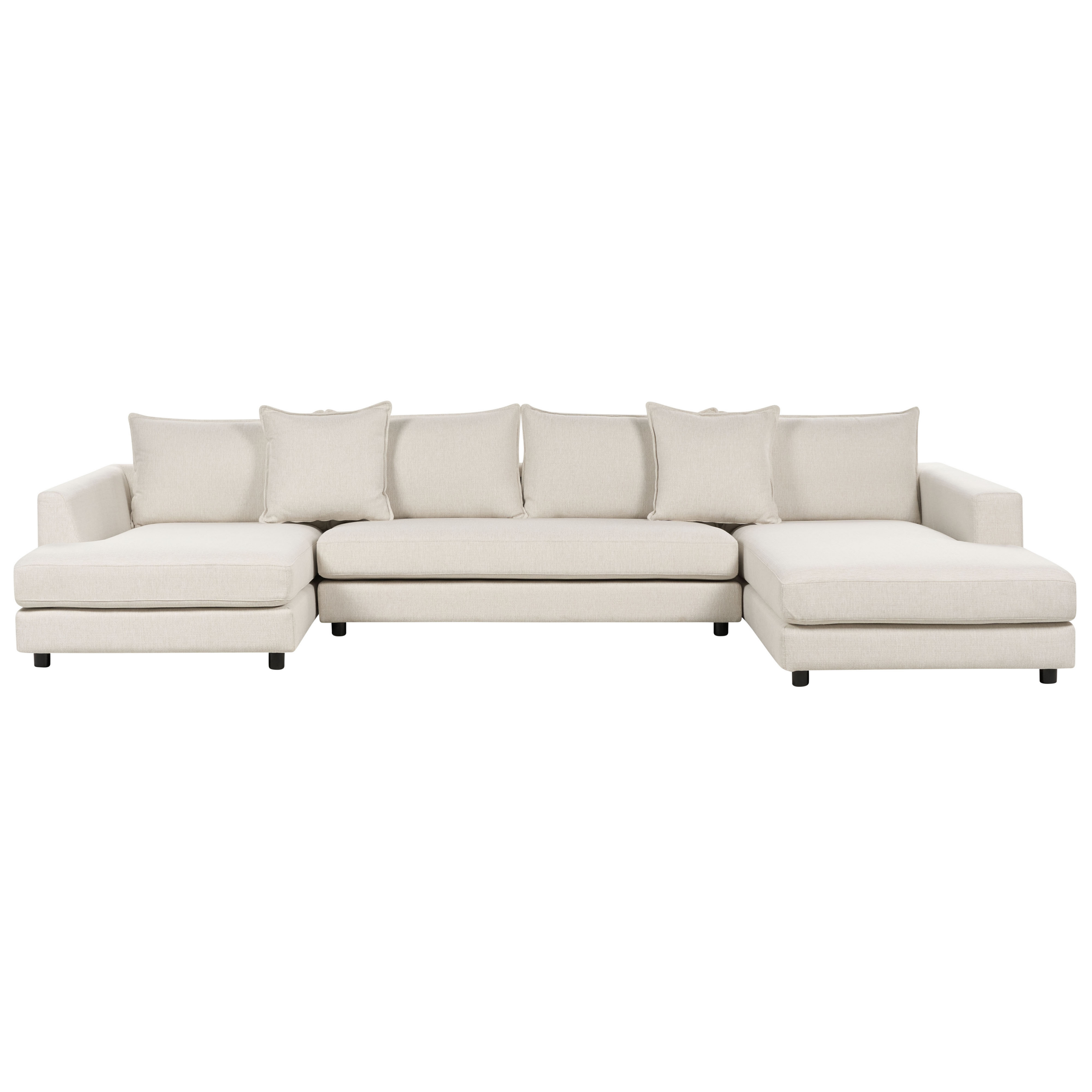 Hjørnesofa 5 personers LILVIKEN Lys Beige