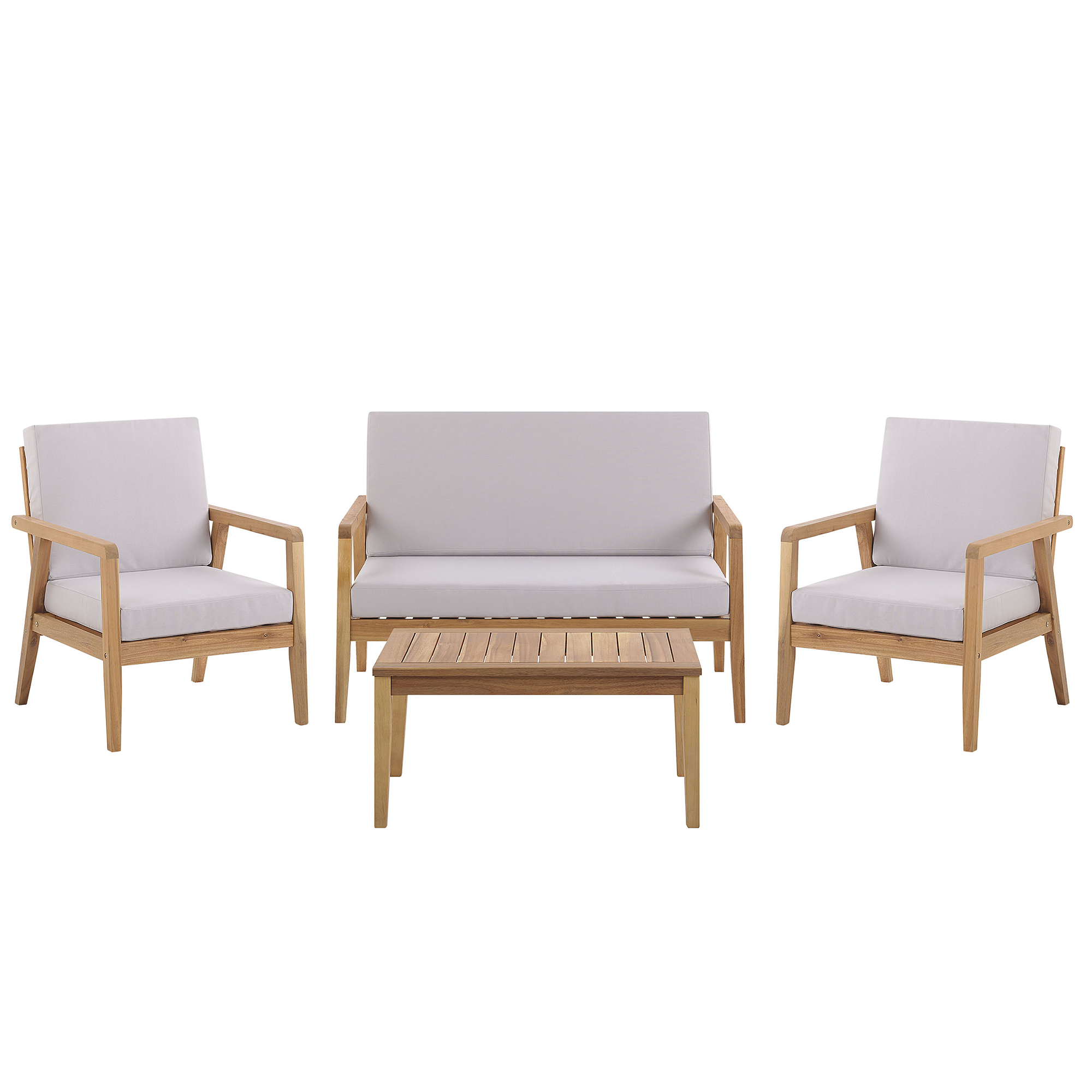 Loungesæt med bord 4 personers PALLANO Akacietræ Brungrå