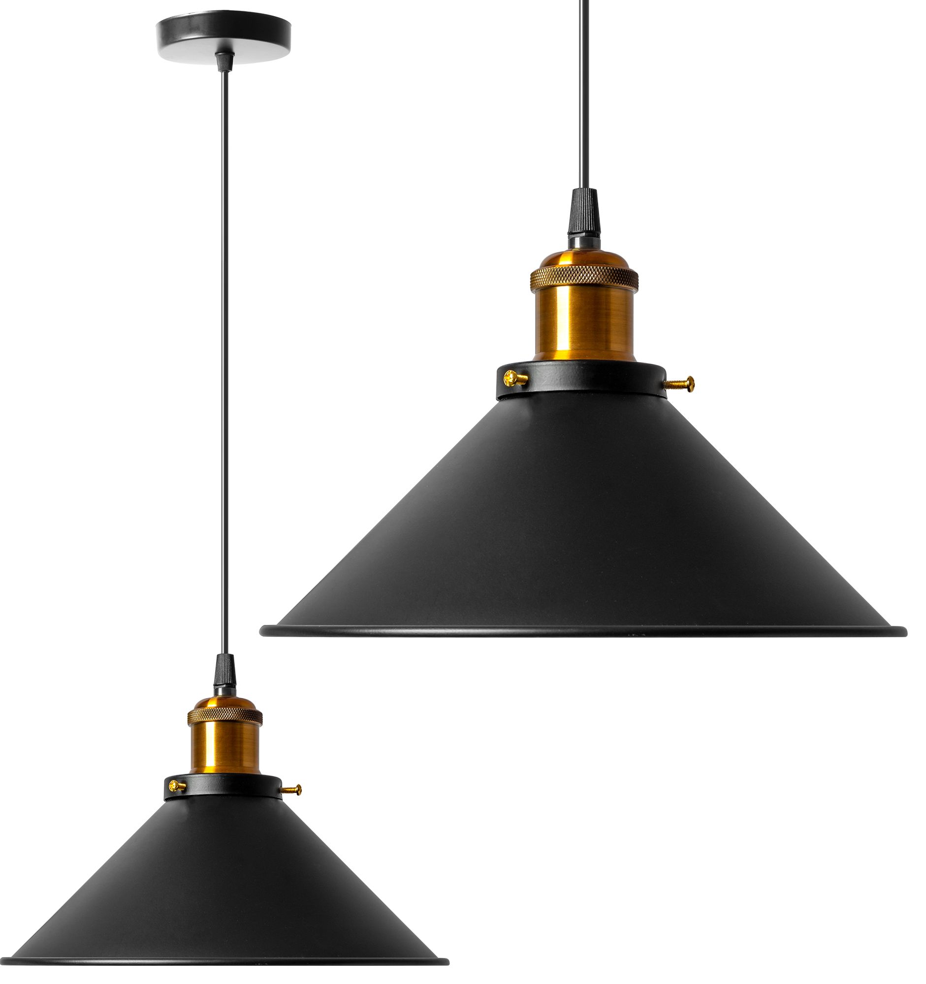 TOOLIGHT hængende loftlampe APP016-1CP PORTO Sort 26x10x15,5cm