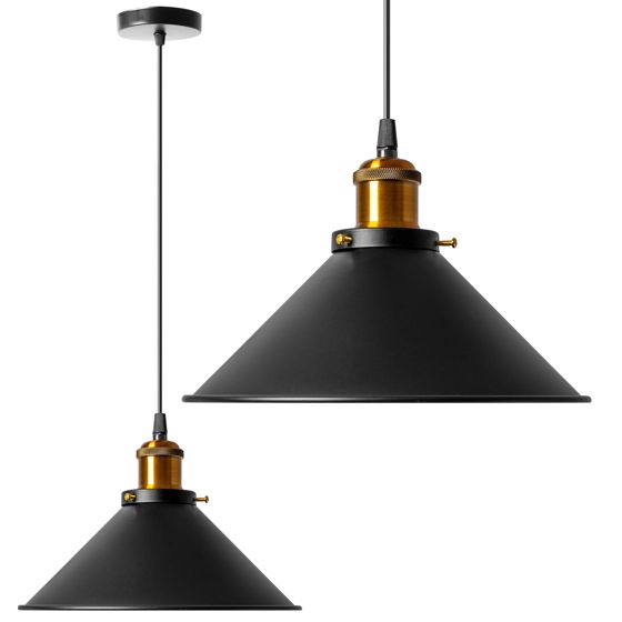 TOOLIGHT hængende loftlampe APP016-1CP PORTO Sort 26x10x15,5cm