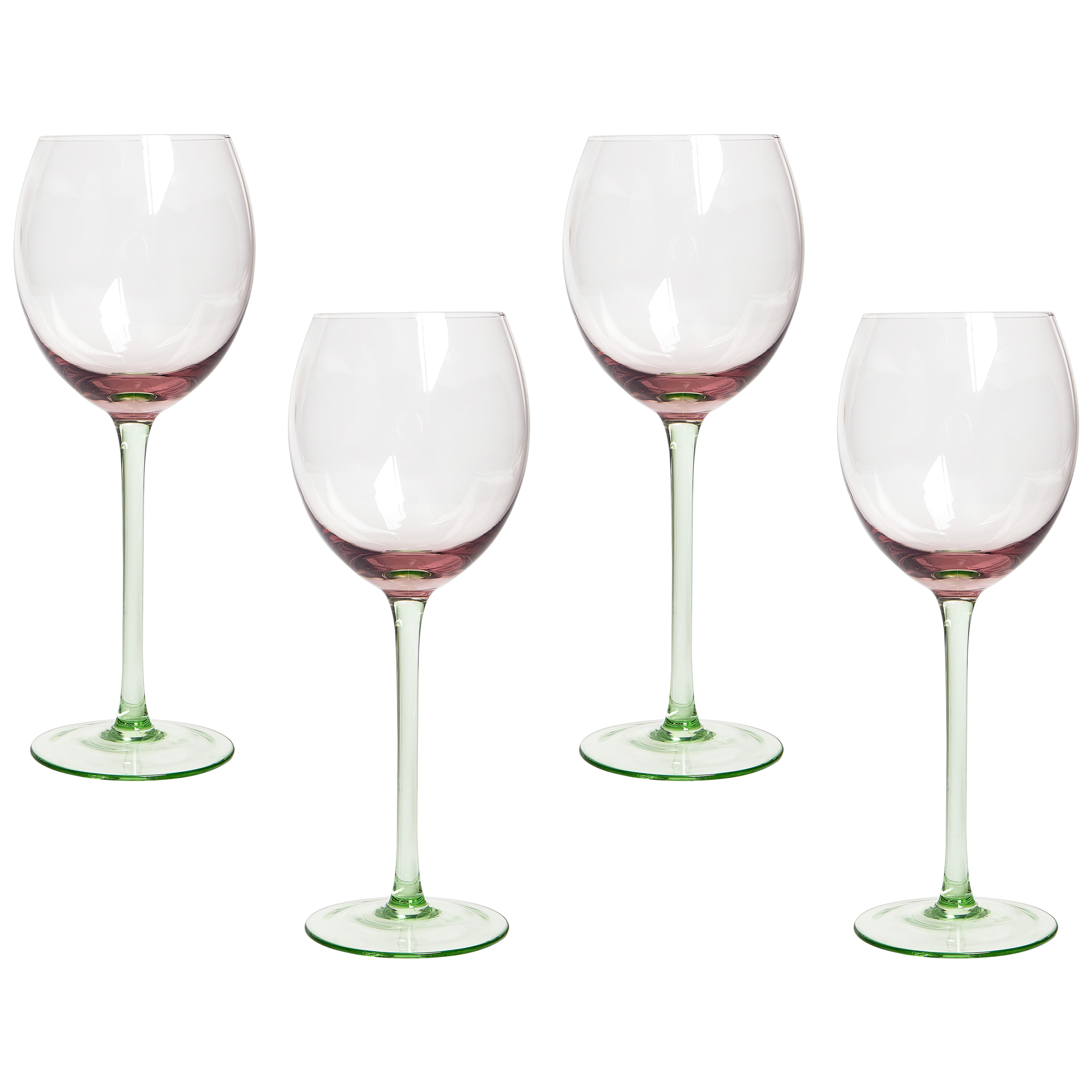 Sæt af 4 vinglas DIOPSIDE 360 ml Lyserød