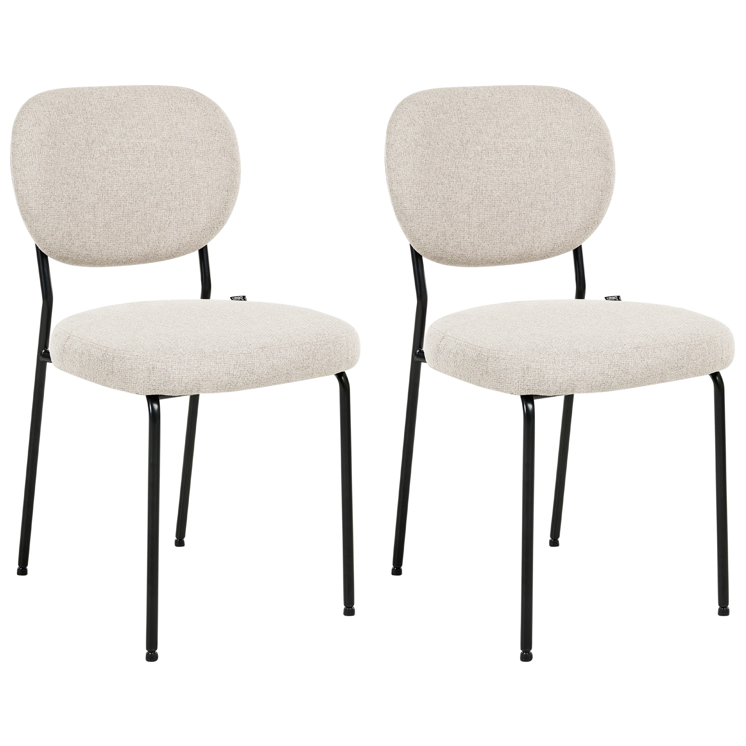Sæt med 2 spisebordsstole LOLETA Lys Beige