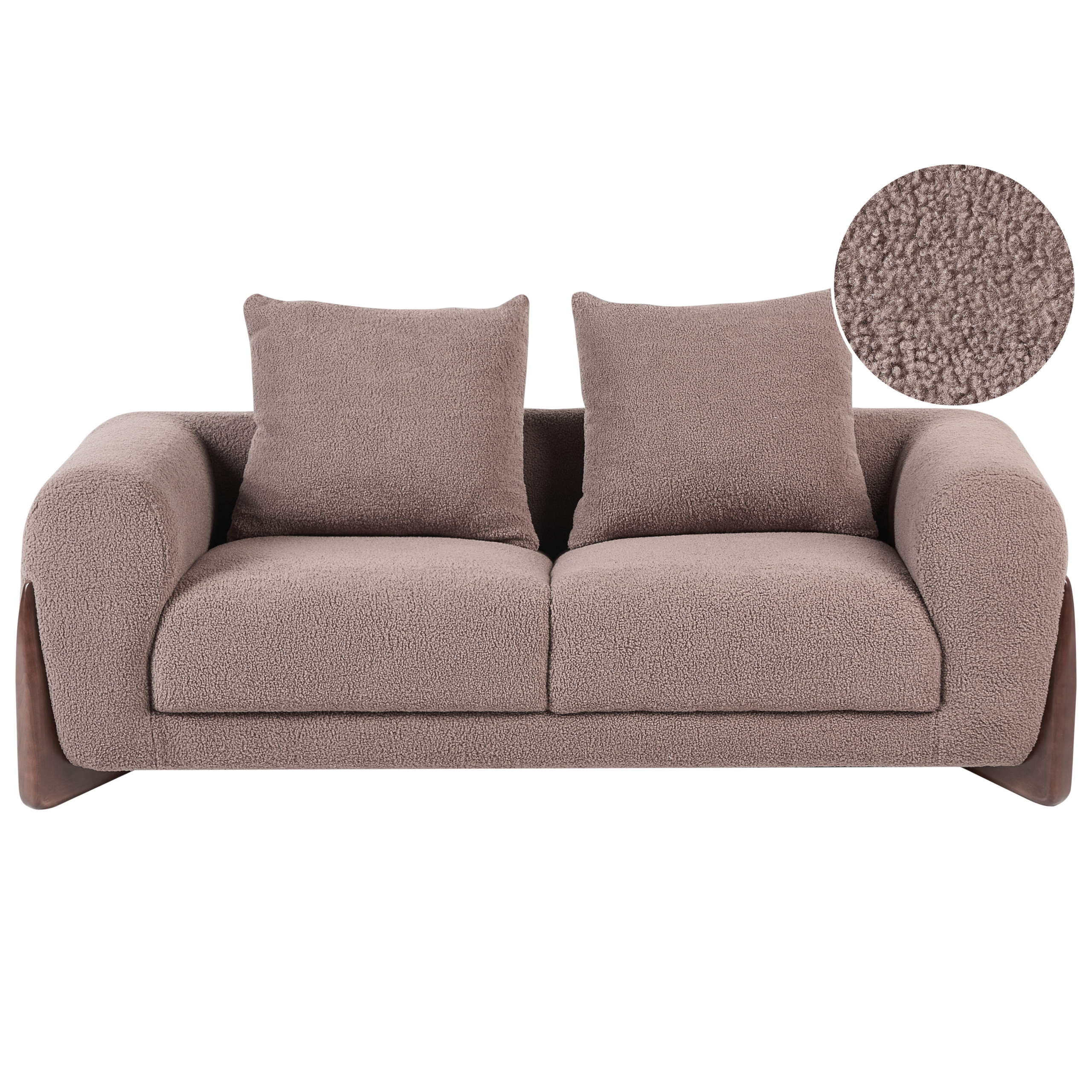 Sofa 2 personers VINLIDEN Boucle Brun