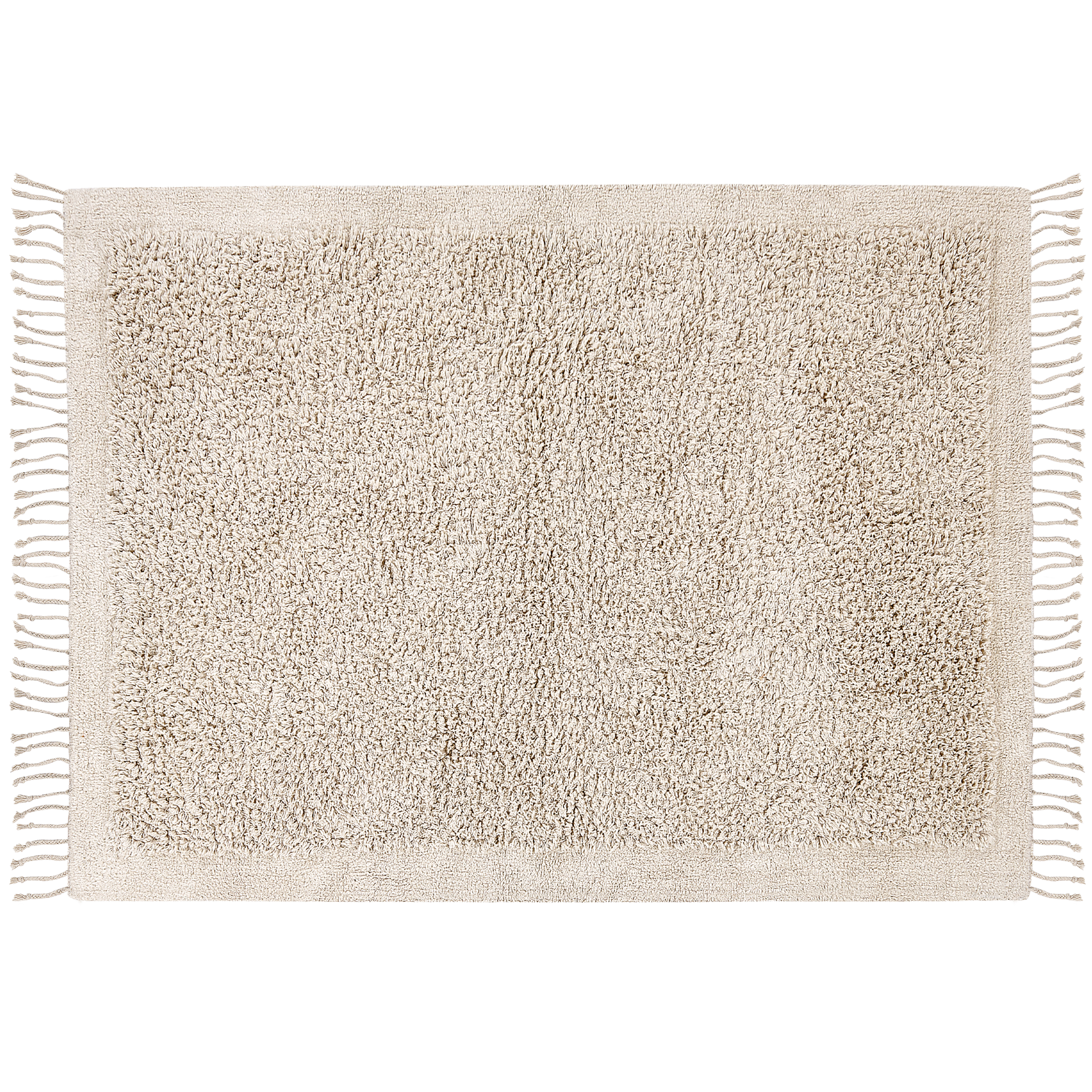 Gulvtæppe BITLIS Lys Beige 140 x 200 cm Bomuld