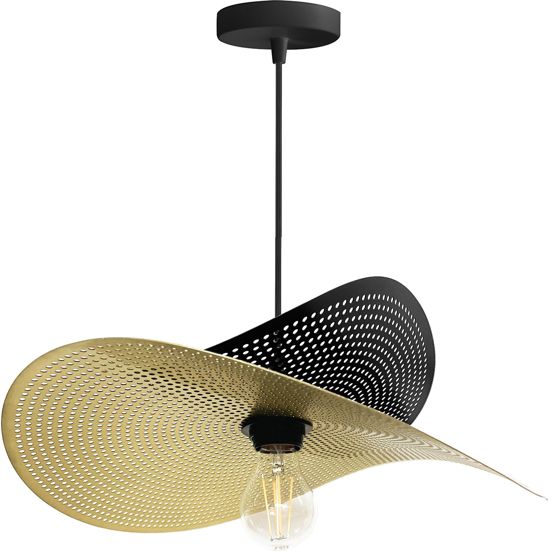 TOOLIGHT hængende loftlampe APP1471-1CP Sort/Guld 40x38x10cm