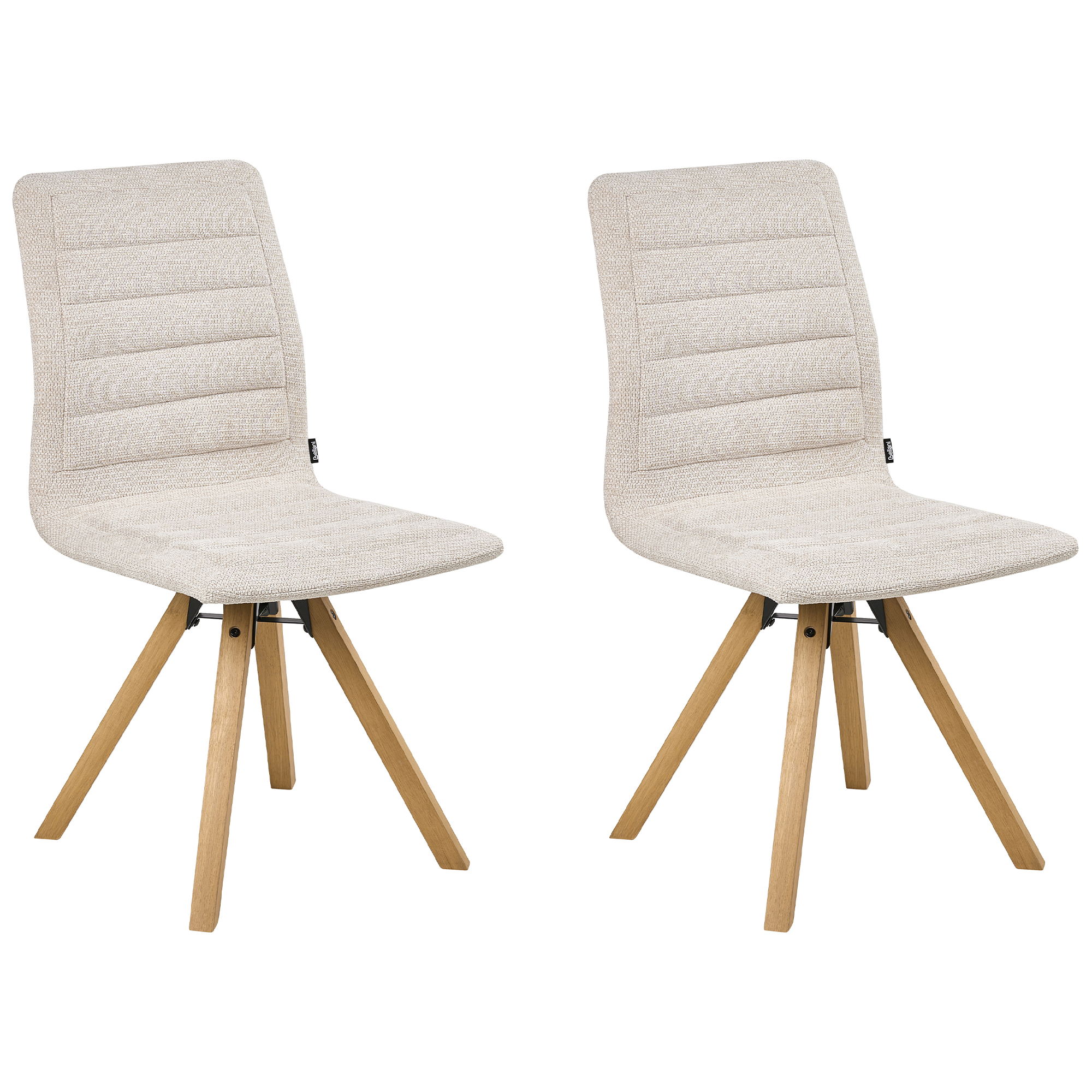 Sæt med 2 spisebordsstole ROX Lys Beige