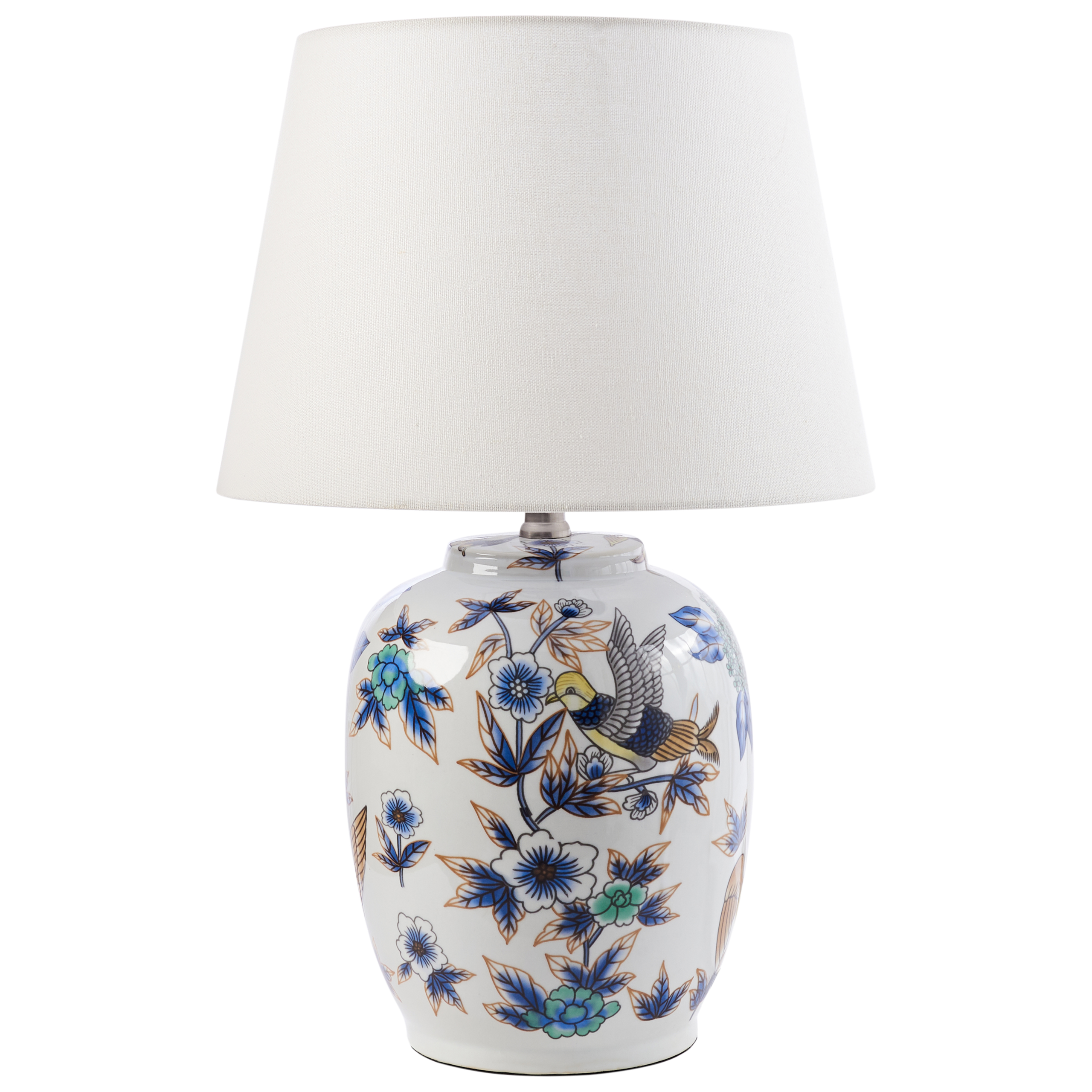 Bordlampe SUNJA Porcelæn Hvid/blå