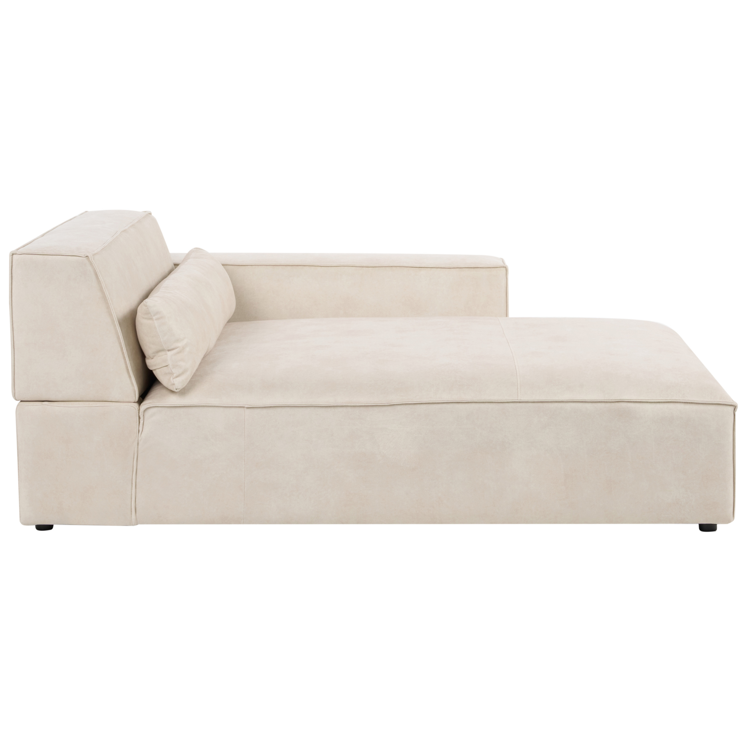 Venstrevendt chaiselong HELLNAR Velour Lys Beige