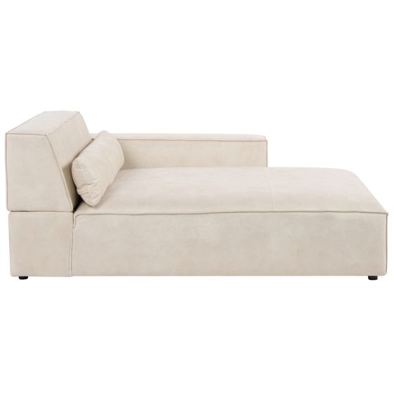 Venstrevendt chaiselong HELLNAR Velour Lys Beige