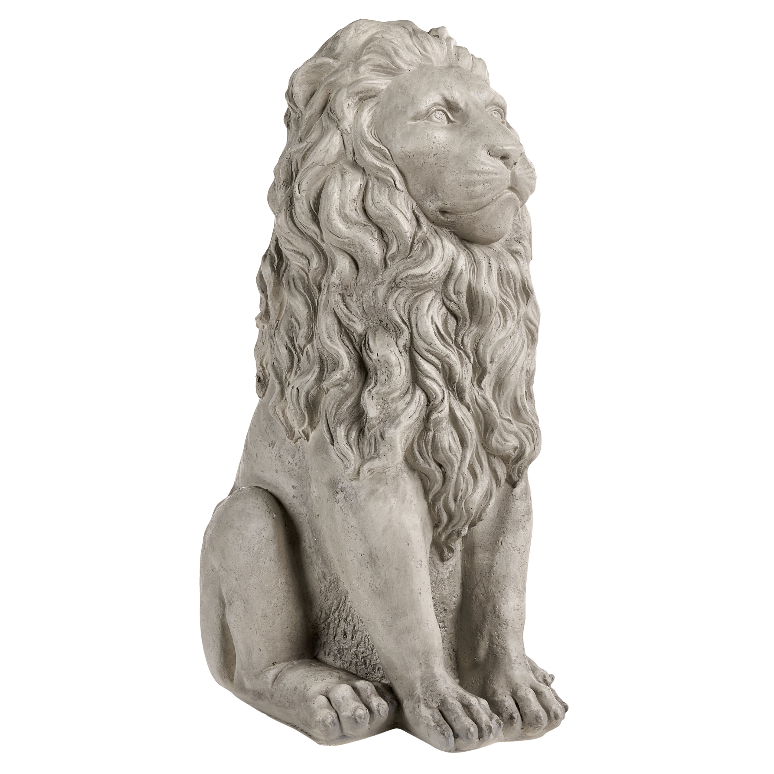 Havestatue LEONE Løve Lysegrå