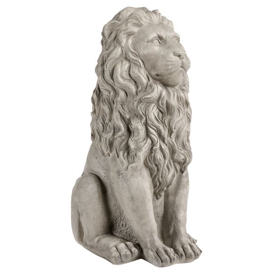 Havestatue LEONE Løve Lysegrå