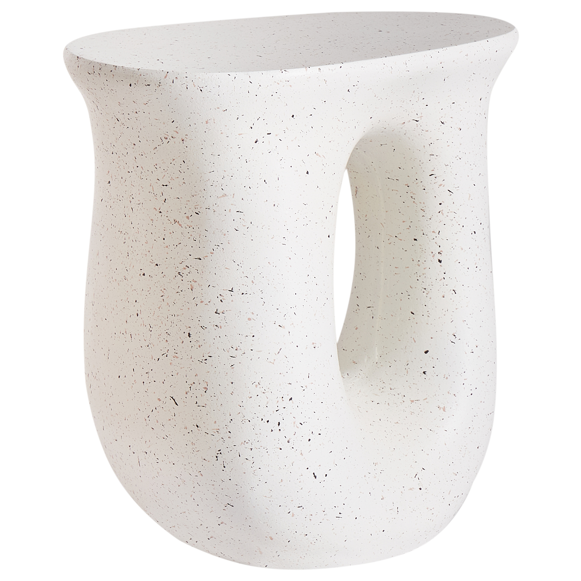Bord IDRO 42 cm 28 cm Terrazzo effekt Cremehvid
