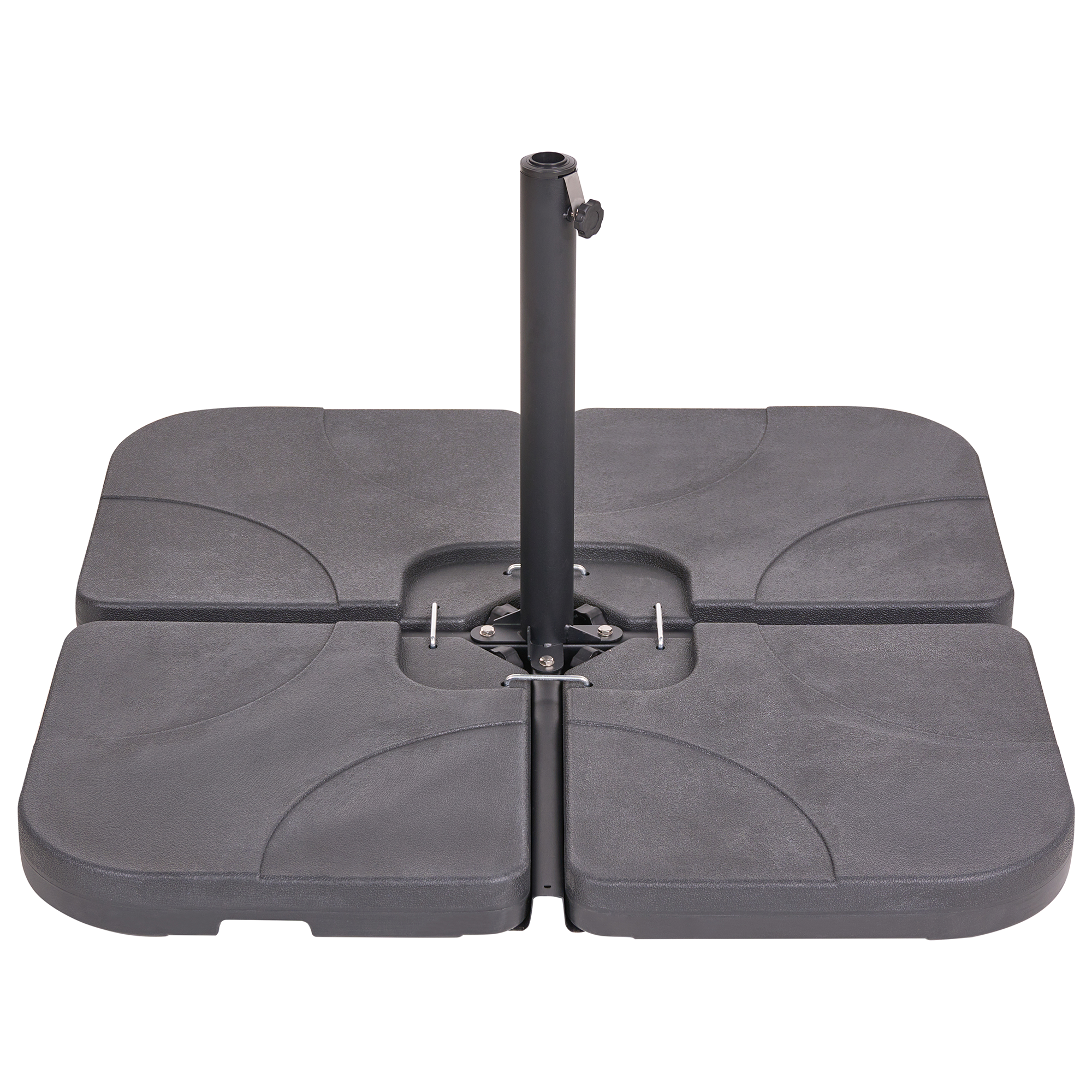 Parasolfod CARIA Firkantet Sort 9 kg