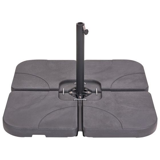 Parasolfod CARIA Firkantet Sort 9 kg