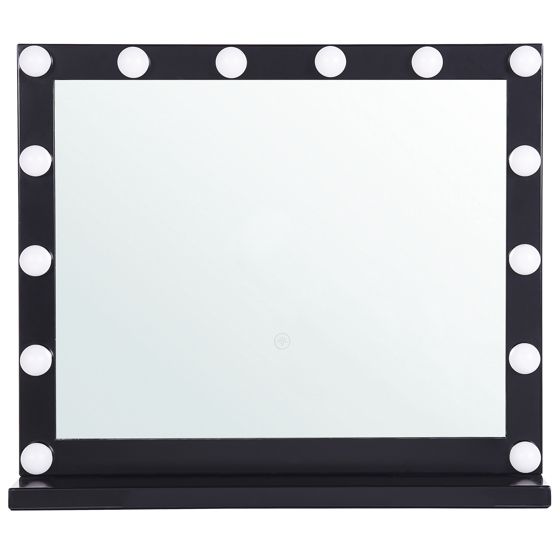 Sminkebord med spejl LED BEAUVOIR Sort