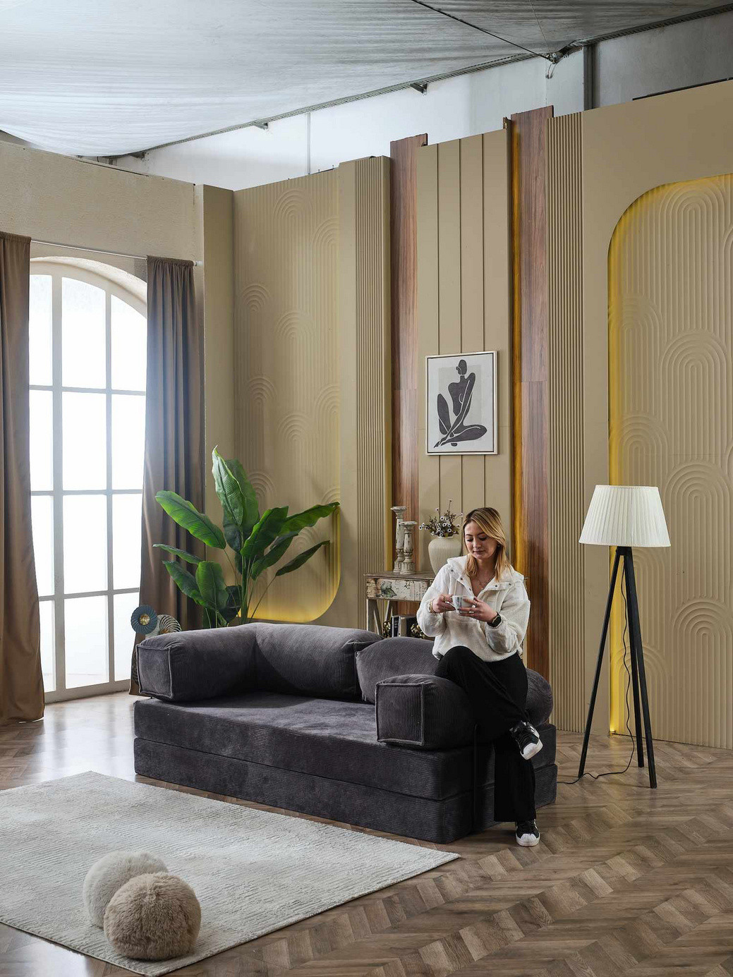 Norda Design 2-personers sovesofa Kanepe 180 90 x 180 x 66 cm
