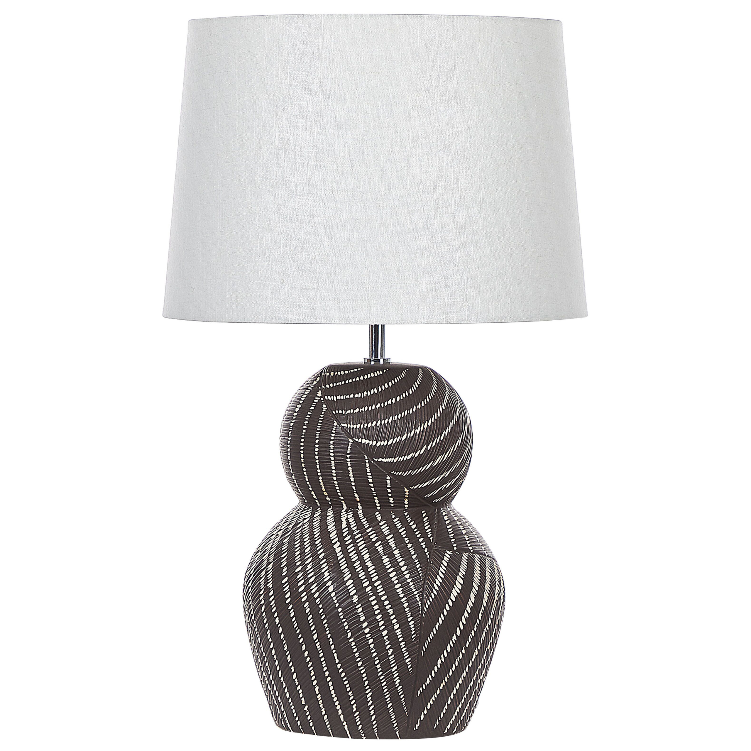 Bordlampe GUAPORE Keramik Sort