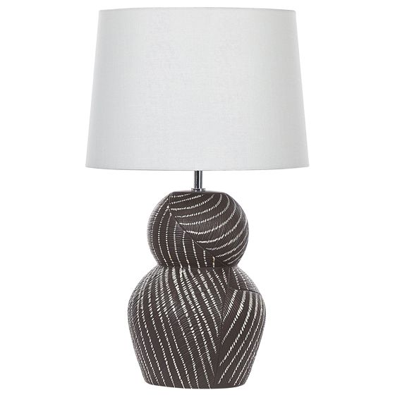 Bordlampe GUAPORE Keramik Sort