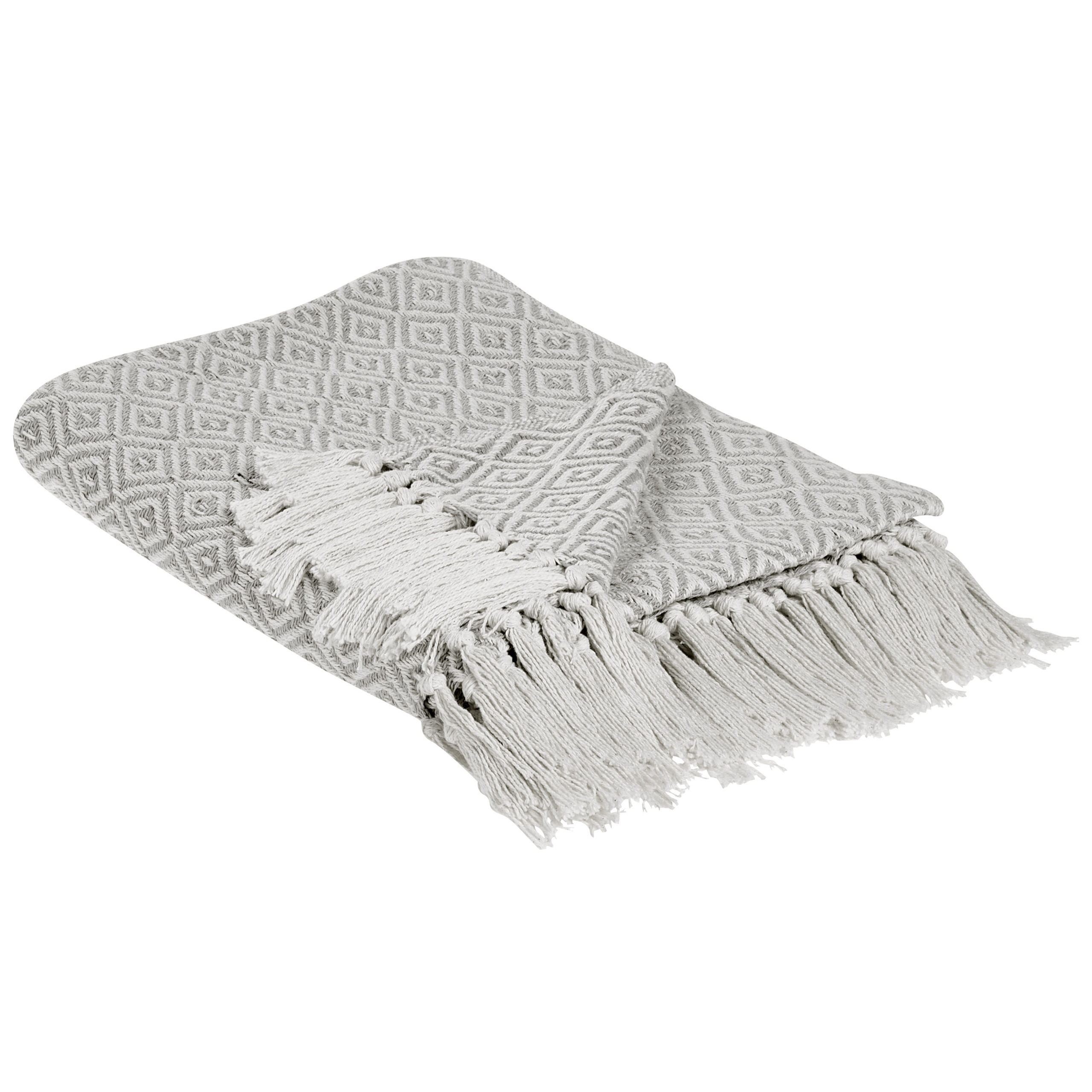 Plaid MITYAL Bomuld 125 x 150 cm Brungrå