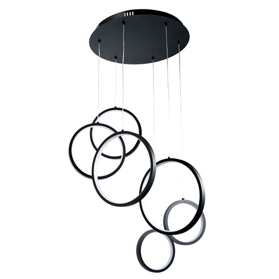 TOOLIGHT hængende loftlampe APP1921-CP BLACK LED Sort 36x36x115cm