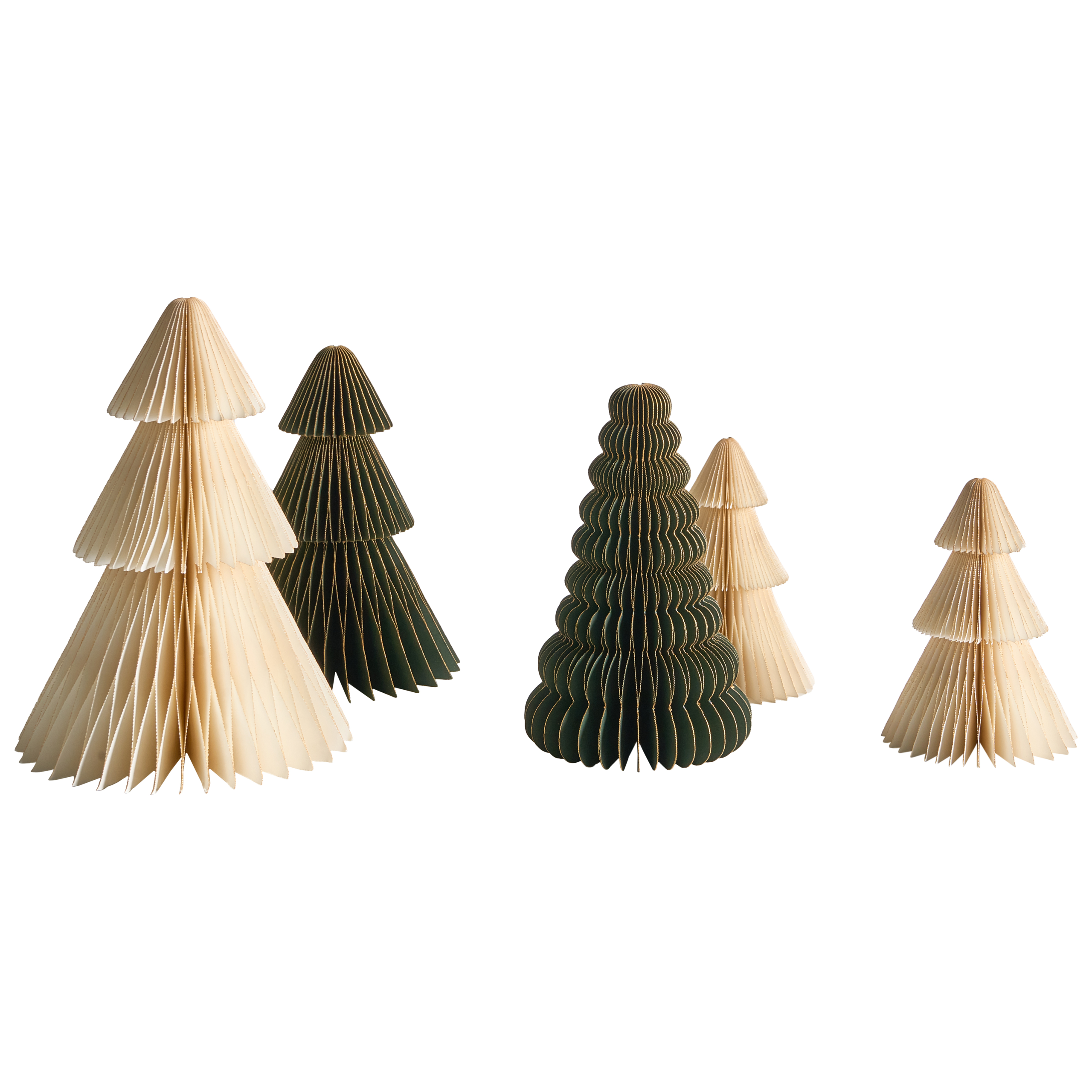 Juledekorationssæt med 5 dele VORMA 25 cm Juletræ Beige/Grøn