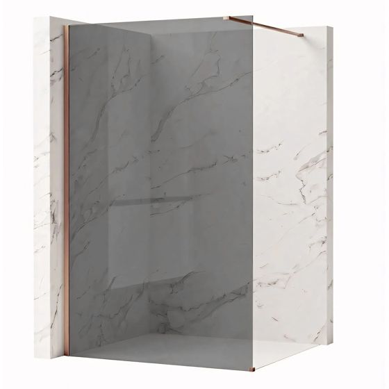 REA brusevæg Flexi Grey 140 Børstet kobber, 120x140x195cm