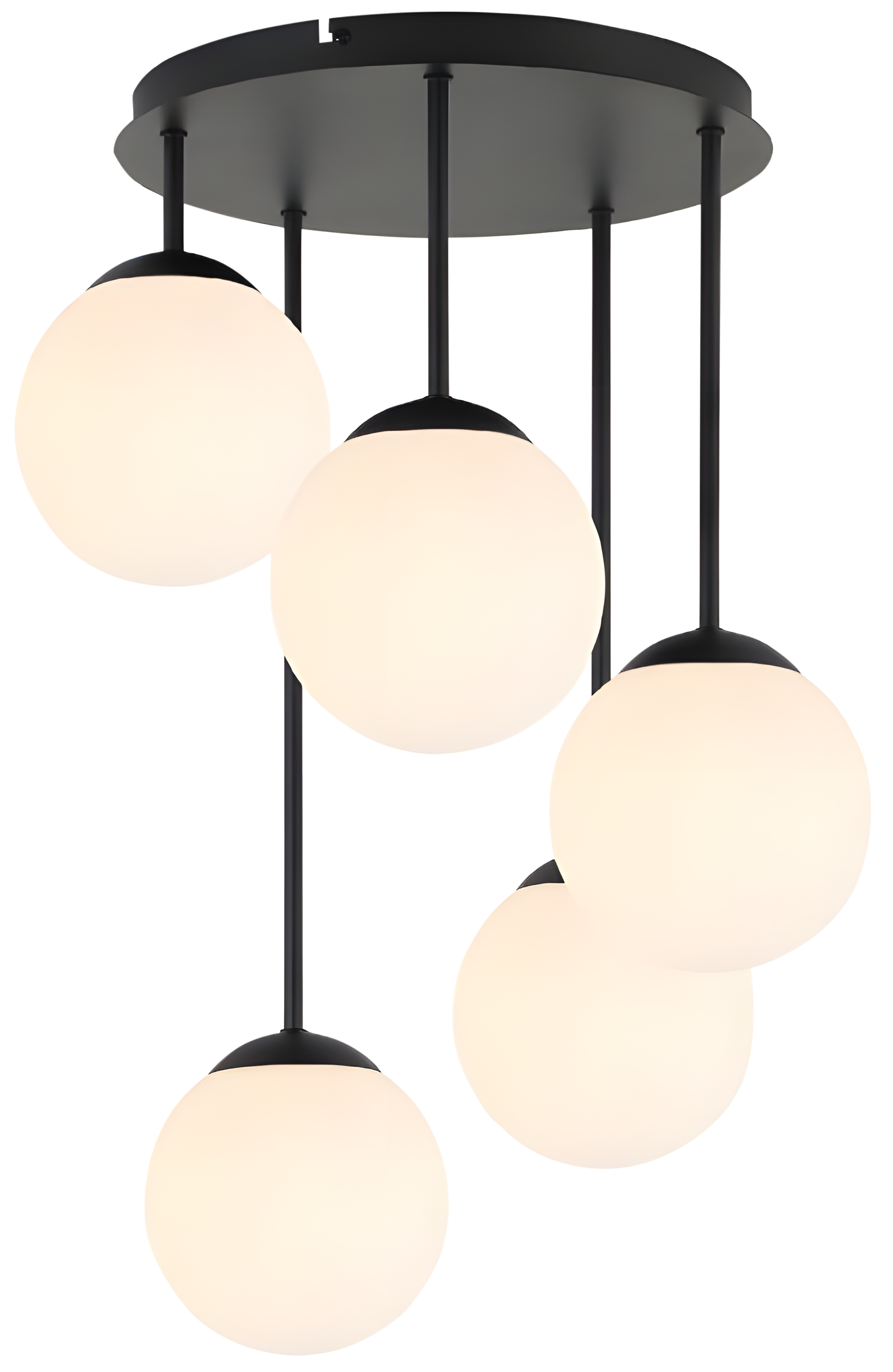 TOOLIGHT hængende loftlampe APP1816-5CPR Sort/Hvid 15x35x68cm