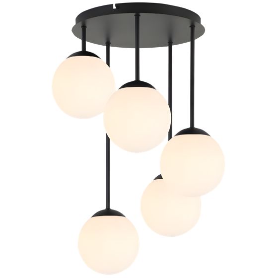 TOOLIGHT hængende loftlampe APP1816-5CPR Sort/Hvid 15x35x68cm