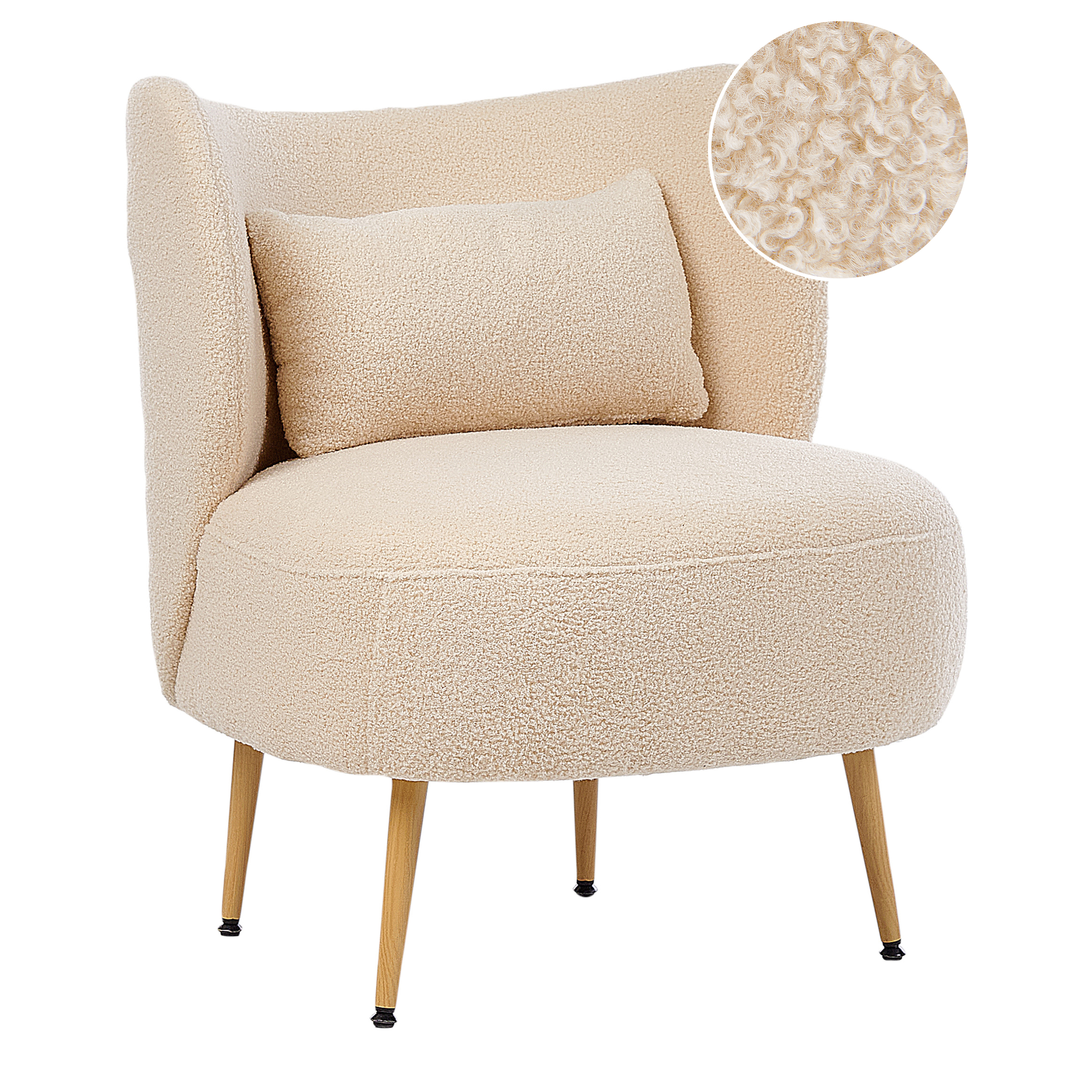 Lænestol OTSBY II med pude Boucle Beige