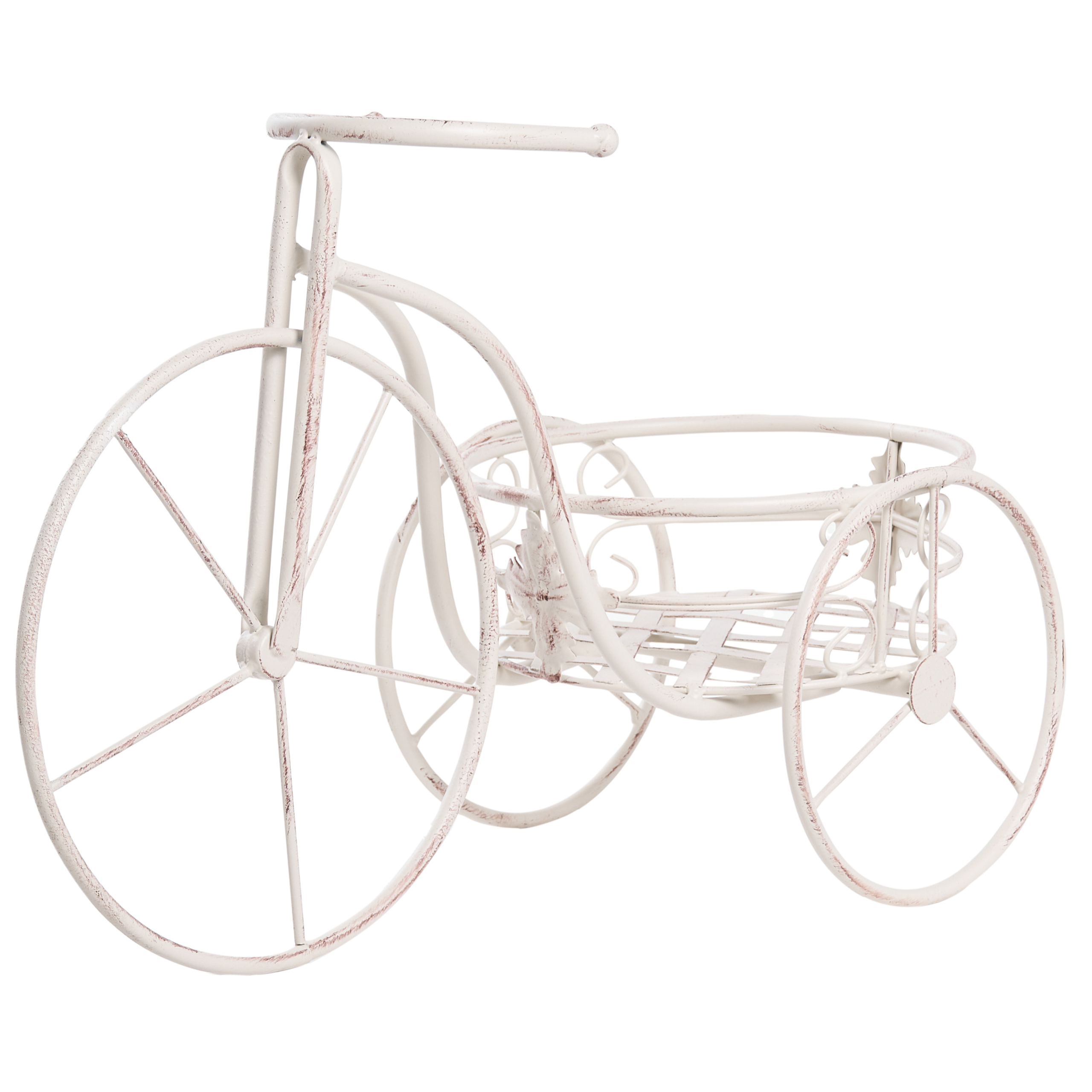 Plantestativ Cykel HAREBELL 52 cm Metal Cremehvid