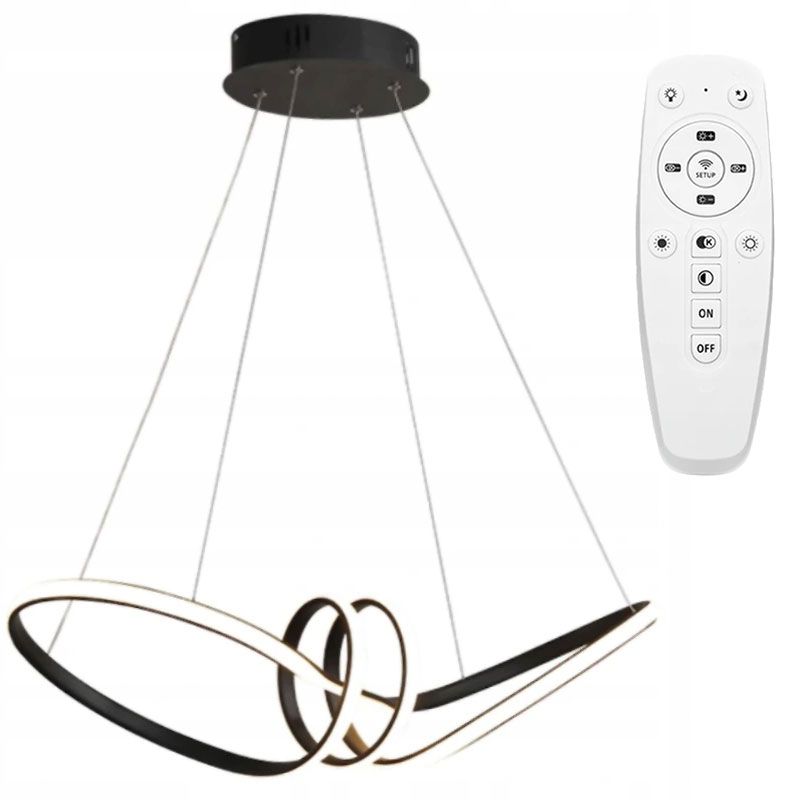 TOOLIGHT hængende loftlampe LED APP823-CP LONG Sort 25x73x95cm