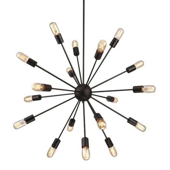 TOOLIGHT hængende loftlampe APP259-18C Sort 77x77x85cm