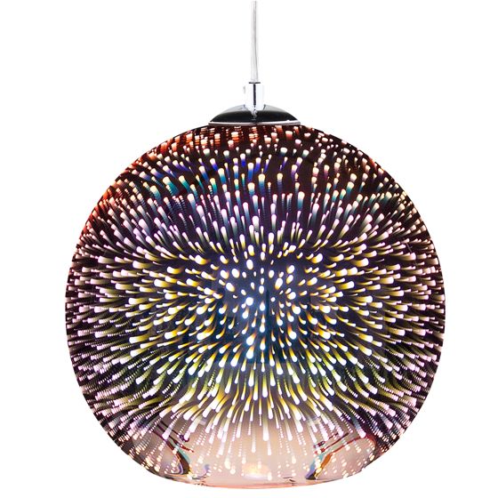 Loftlampe SESSERA Glas Kobber