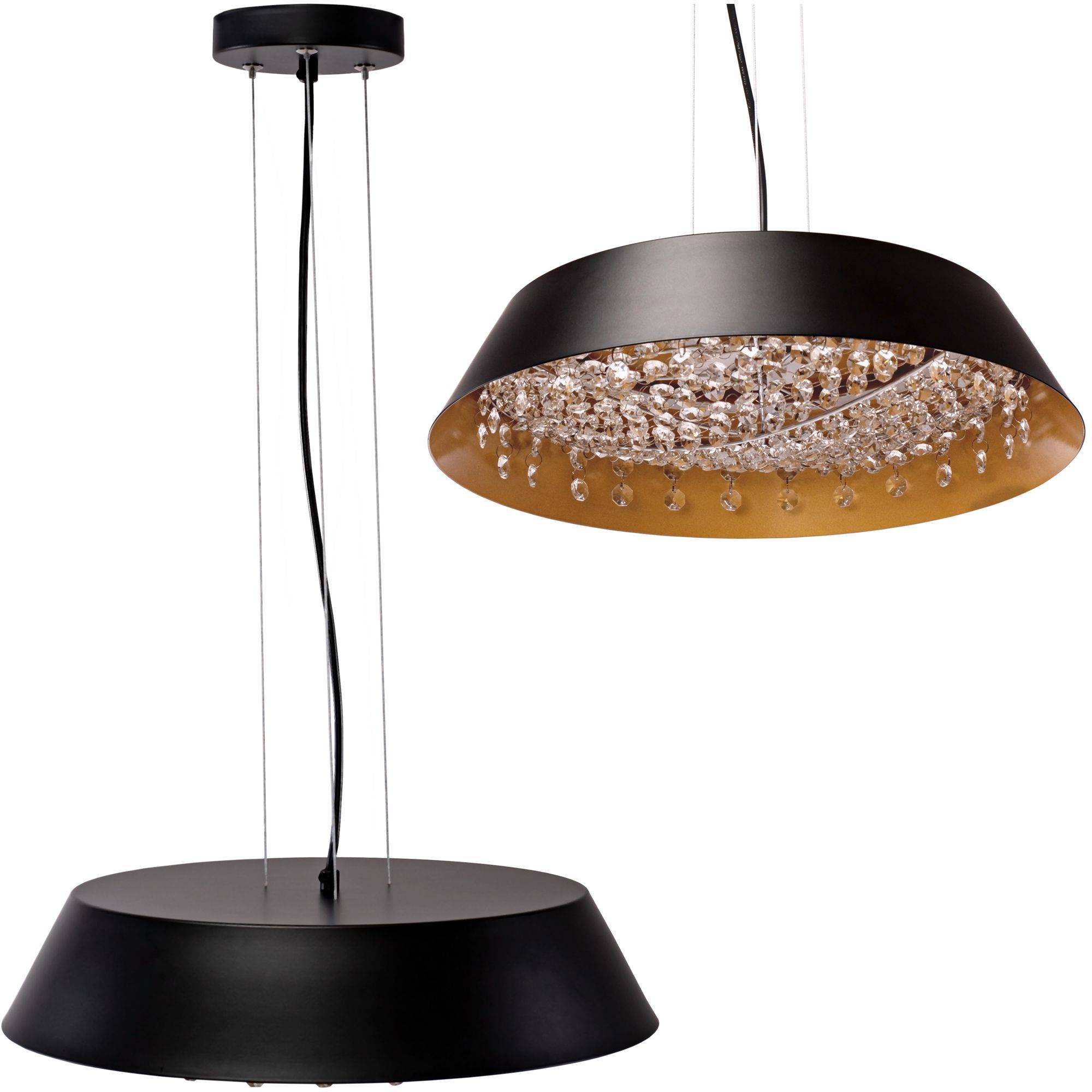 TOOLIGHT hængende loftlampe APP1028-CP Sort 175x40x175cm