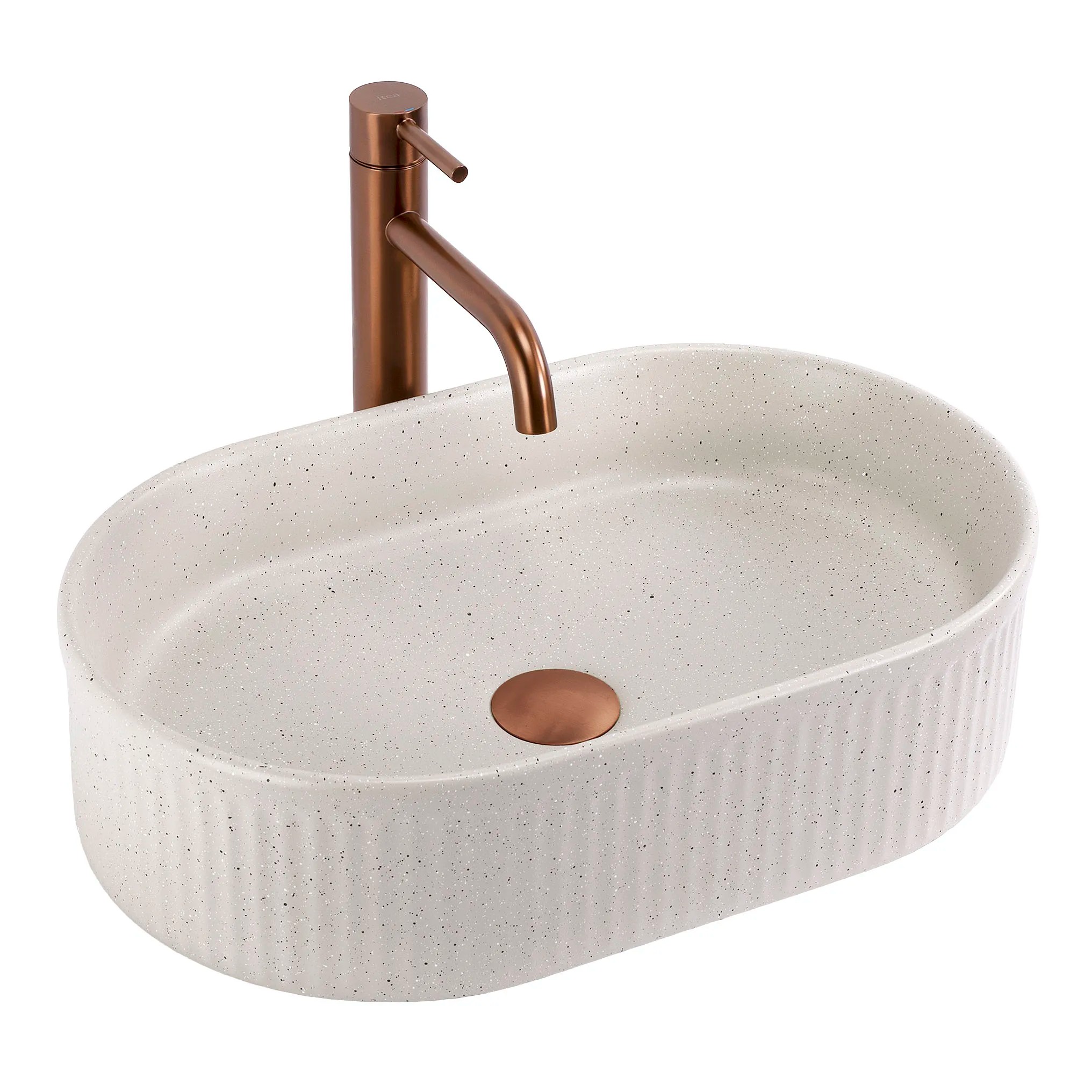 REA bordmonteret håndvask VANDA 48 Beige, 49x31x13cm