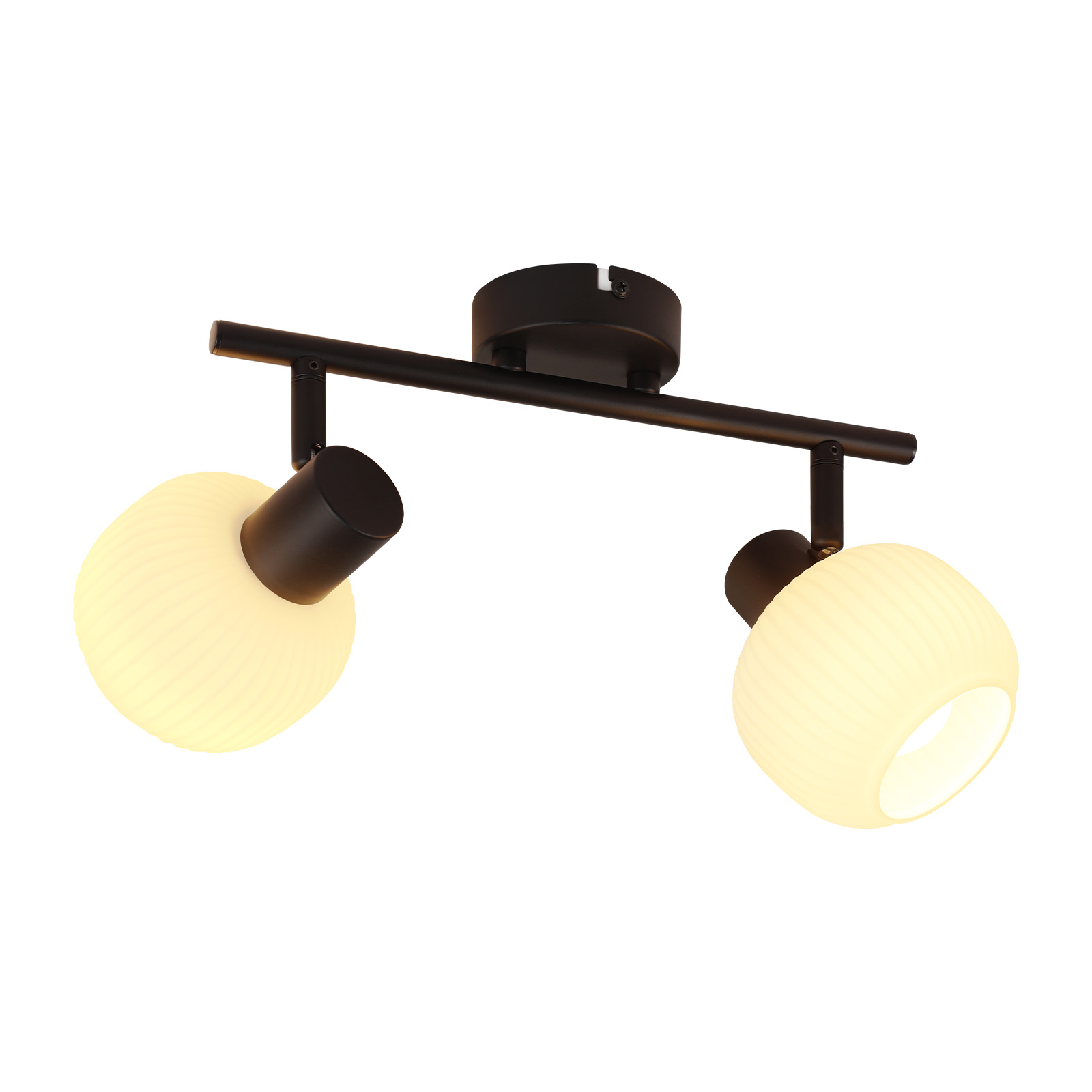 NETTLIFE sort loftspotlight E14 til indendørs brug vintage - spotlight med glasskærm
