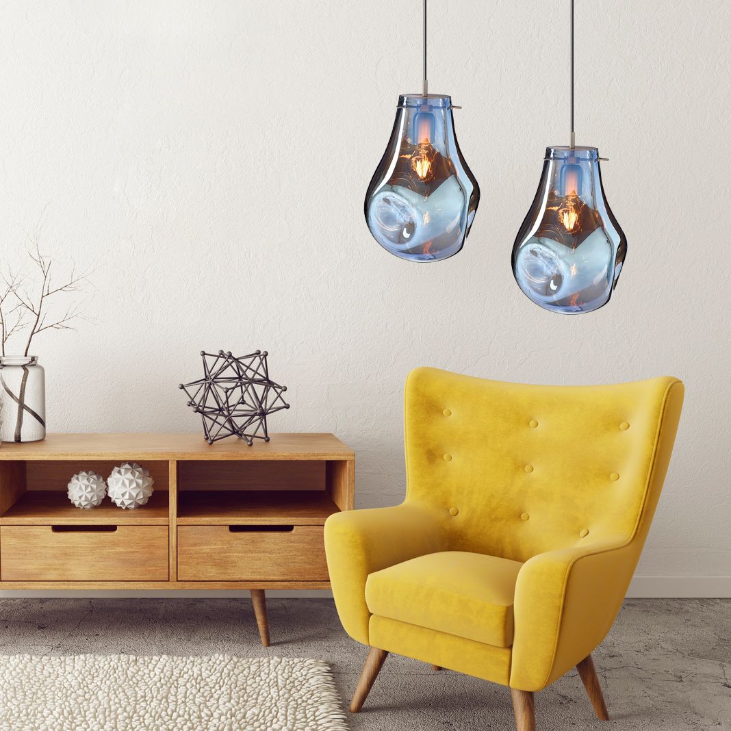TOOLIGHT hængende loftlampe APP327-1CP Blå 29x20,5x29cm