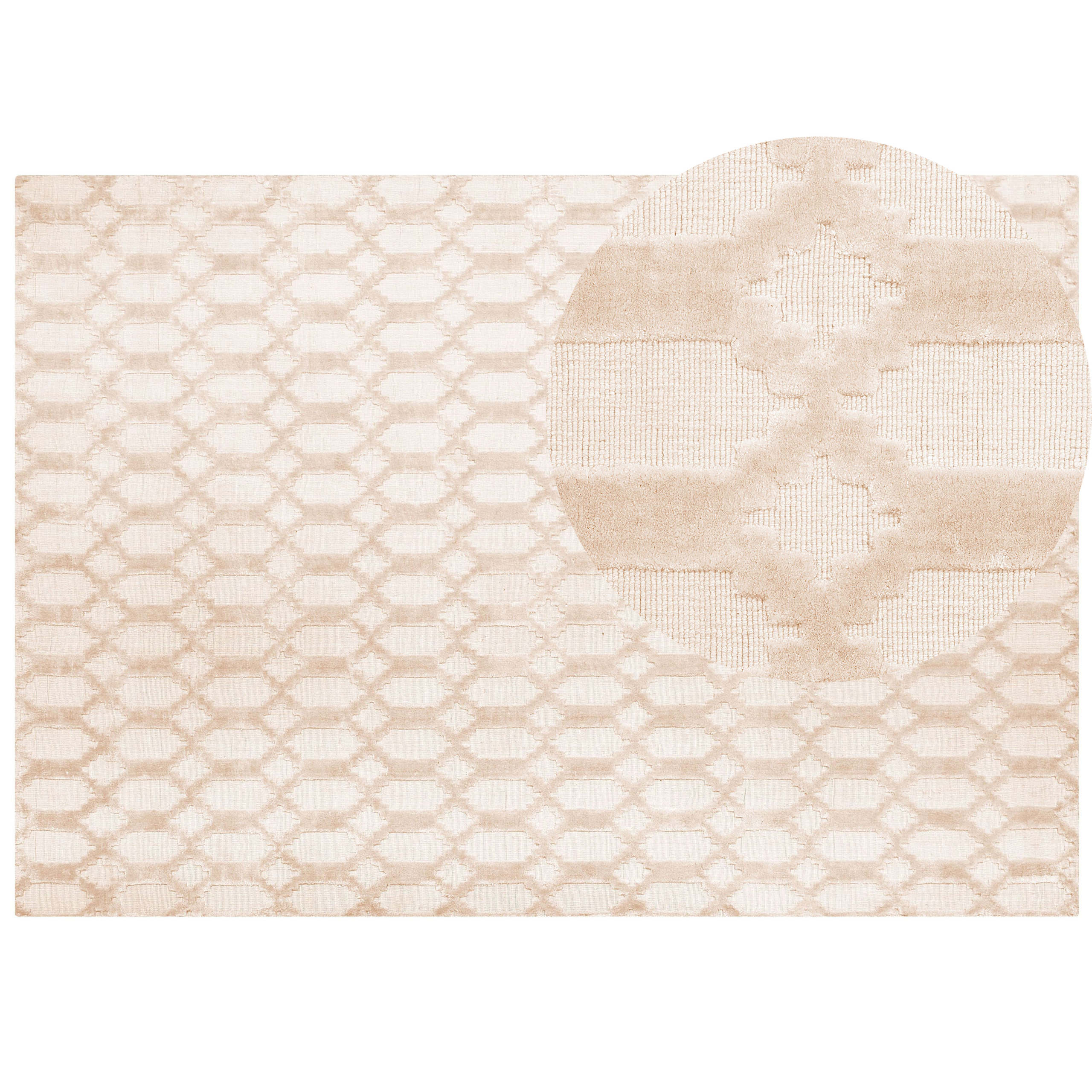 Gulvtæppe CIZRE Beige 160 x 230 cm Viskose