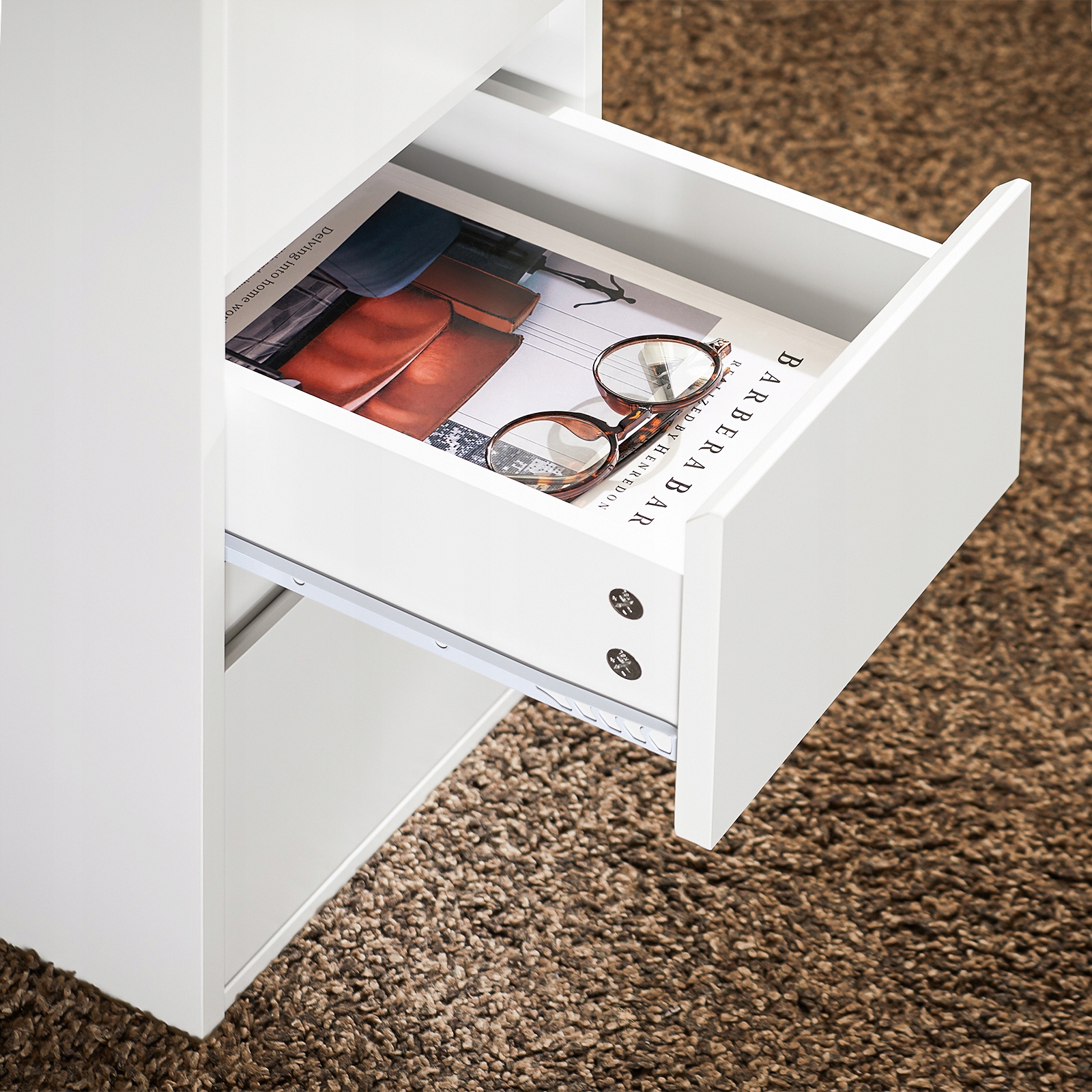 SoBuy bord med hjul, bord på hjul, Lavt kabinet FBT144-W