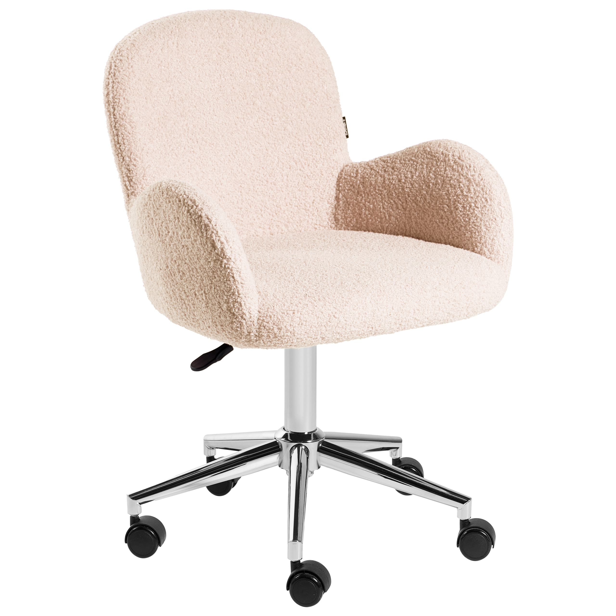 Skrivebordsstol PRIDDY Boucle Lys Beige