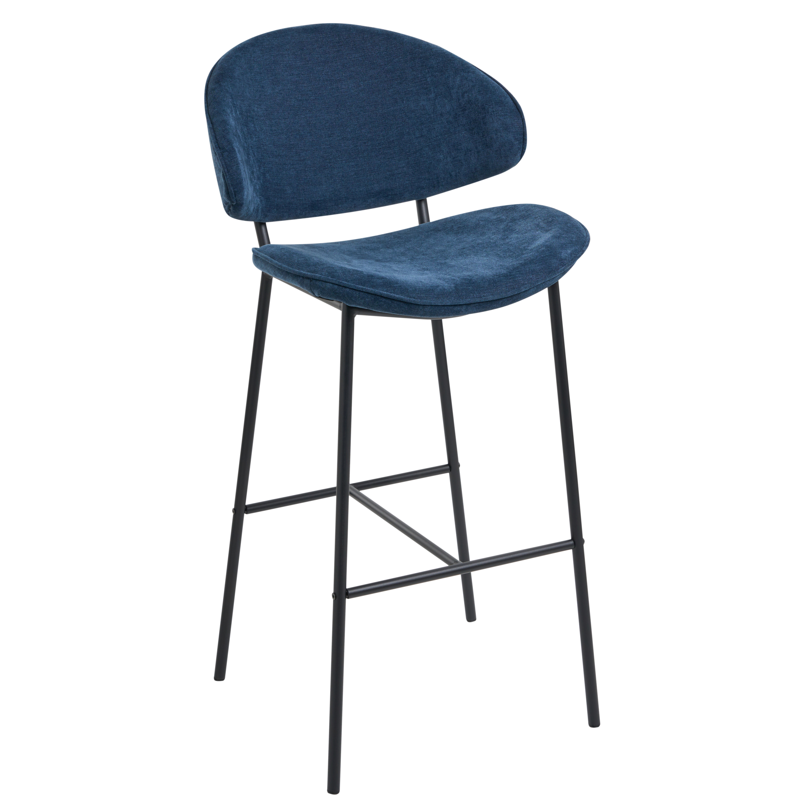 Sæt med 2 barstole KIANA Navy Blå
