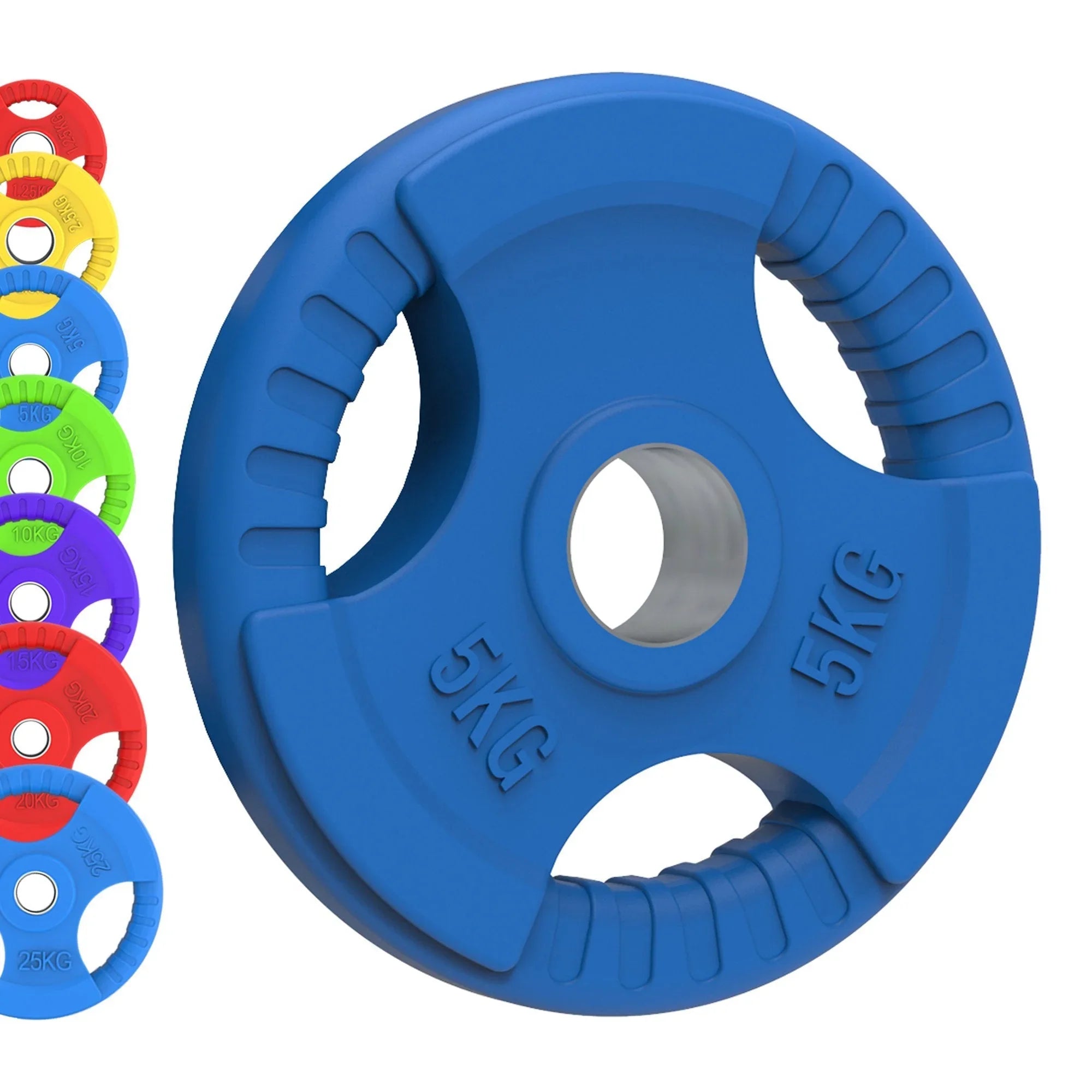 Olympisk Tri-Grip vægtskive, farvepar, 25 kg, sæt