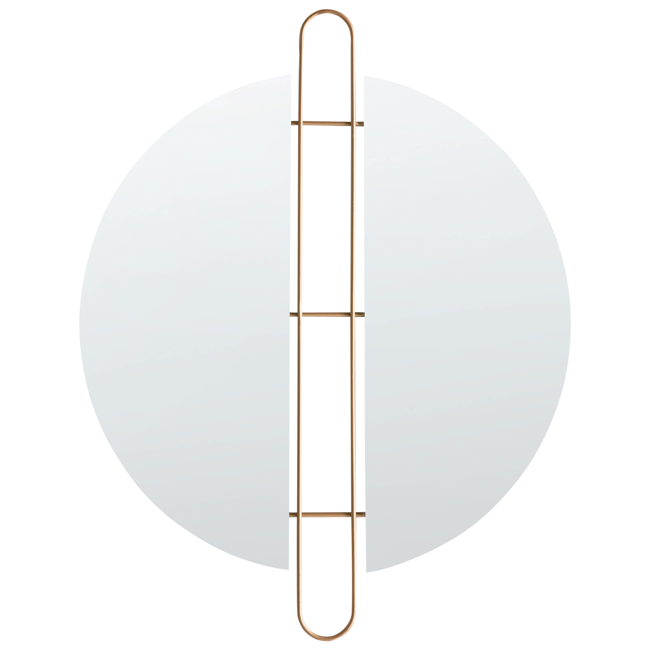 Vægspejl ATTIN 52 cm 65 cm Guld