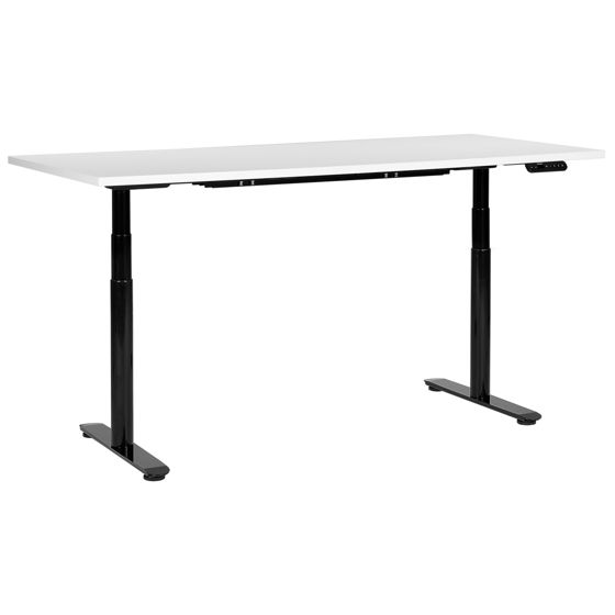 Elektrisk justerbart hæve sænkebord DESTINAS 180 cm 80 cm Hvid/sort