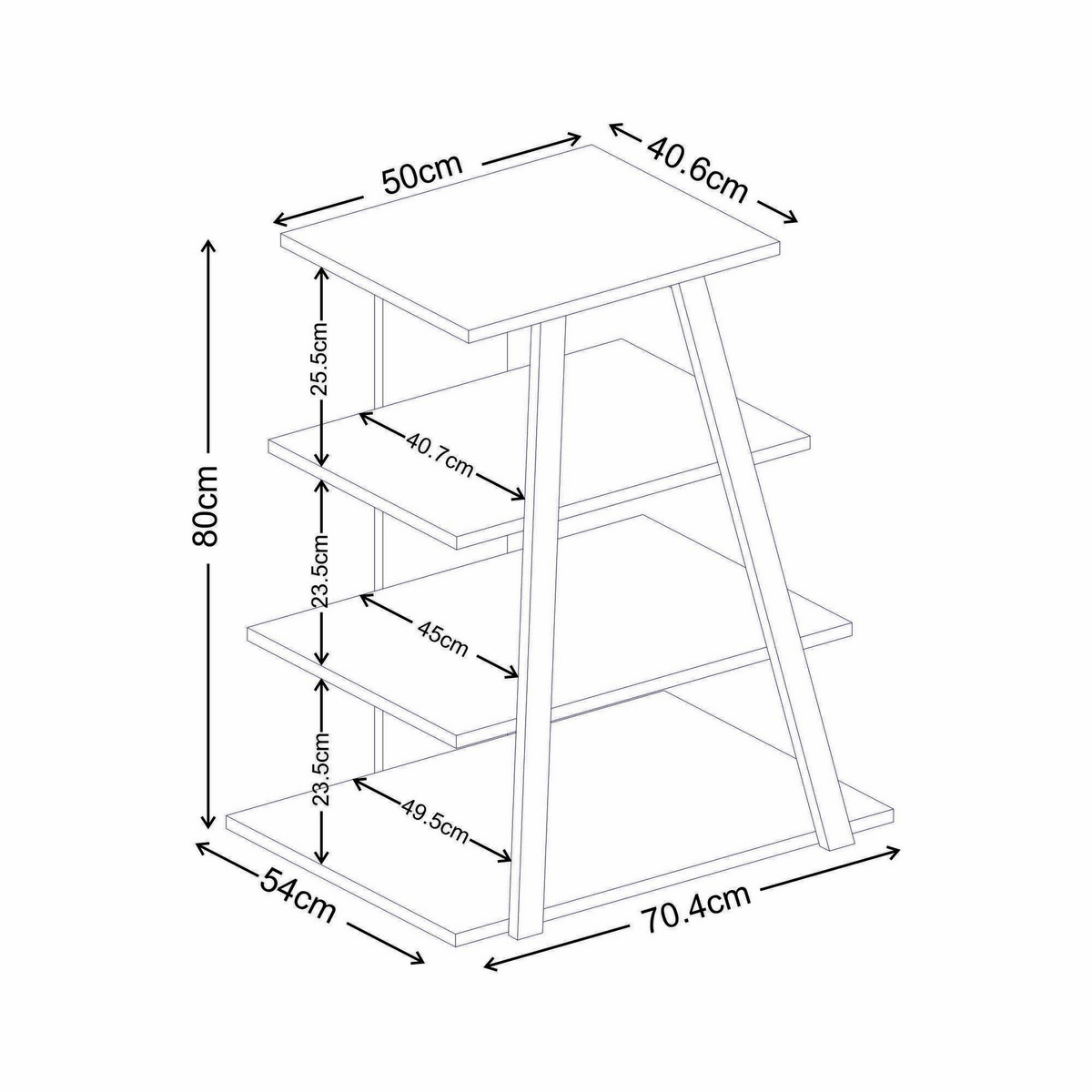Norda Design TV-bord Lyno 40.6 x 70.4 x 80 cm