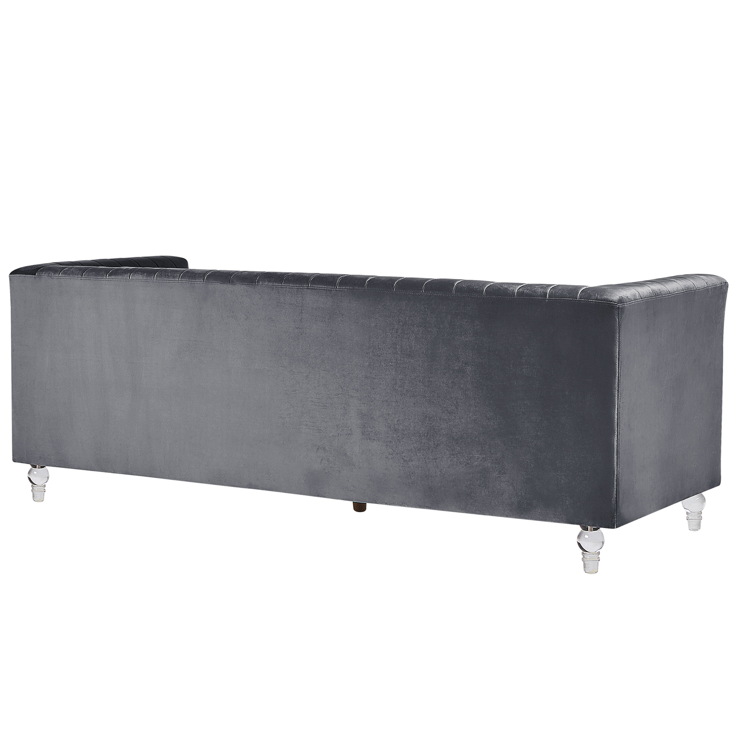 Sofa 3 personers ARVIKA Velour Mørkegrå