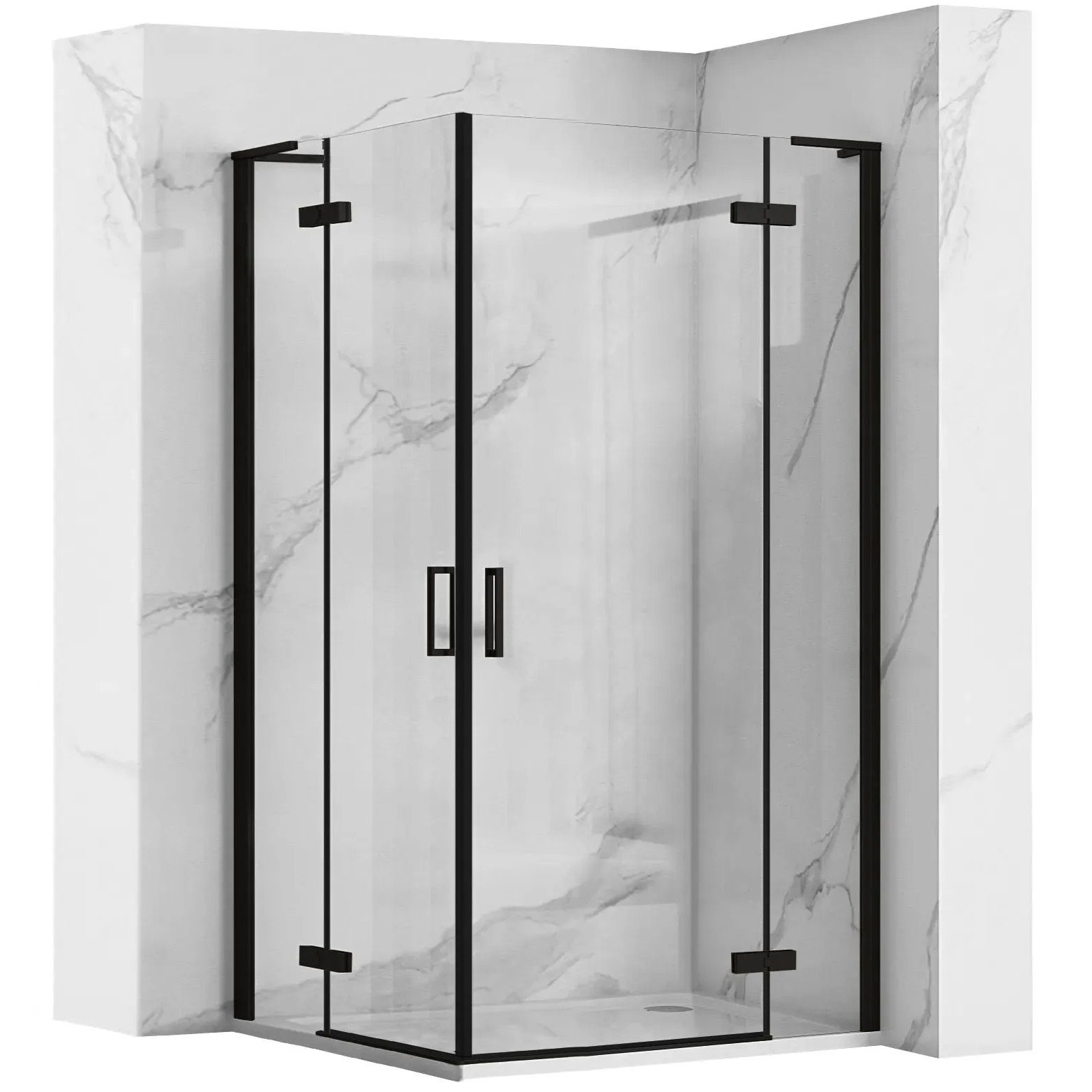 REA brusekabine HUGO 90x100 Sort, 90x100x200,5cm